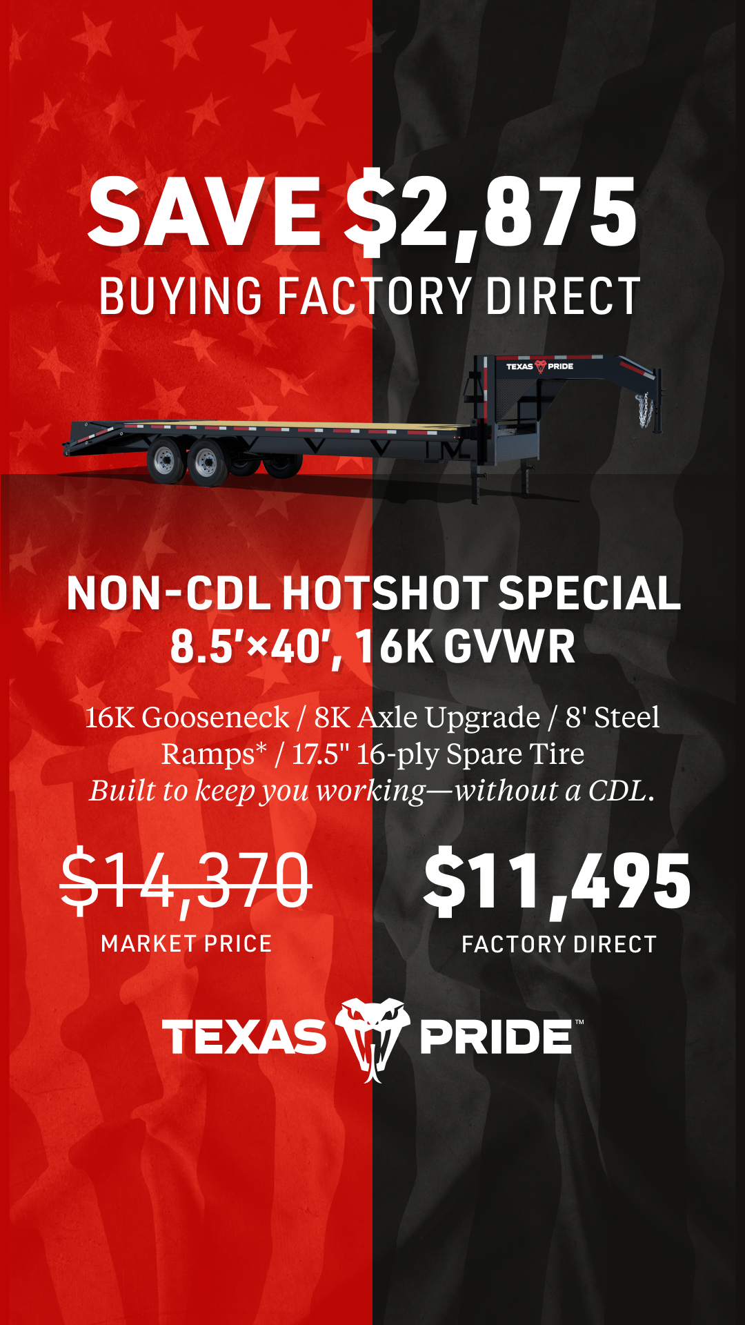 Texas Pride Trailers Facebook ad from Jun 28, 2026