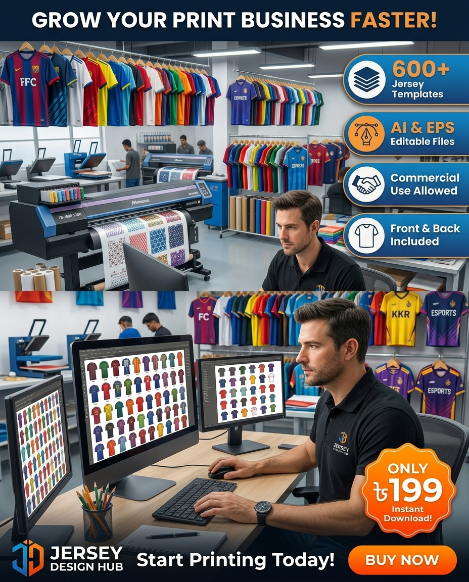 Skill Dokan Facebook ad: 600+ Jersey Design Bundle মাত্র 199৳
