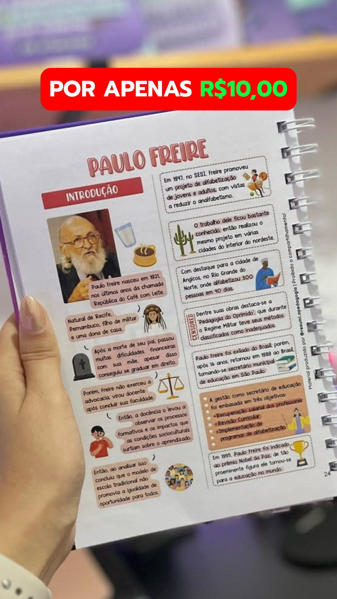 Resumi a Pedagogia Facebook ad: Método de R$10 que virou segredo entre estudantes