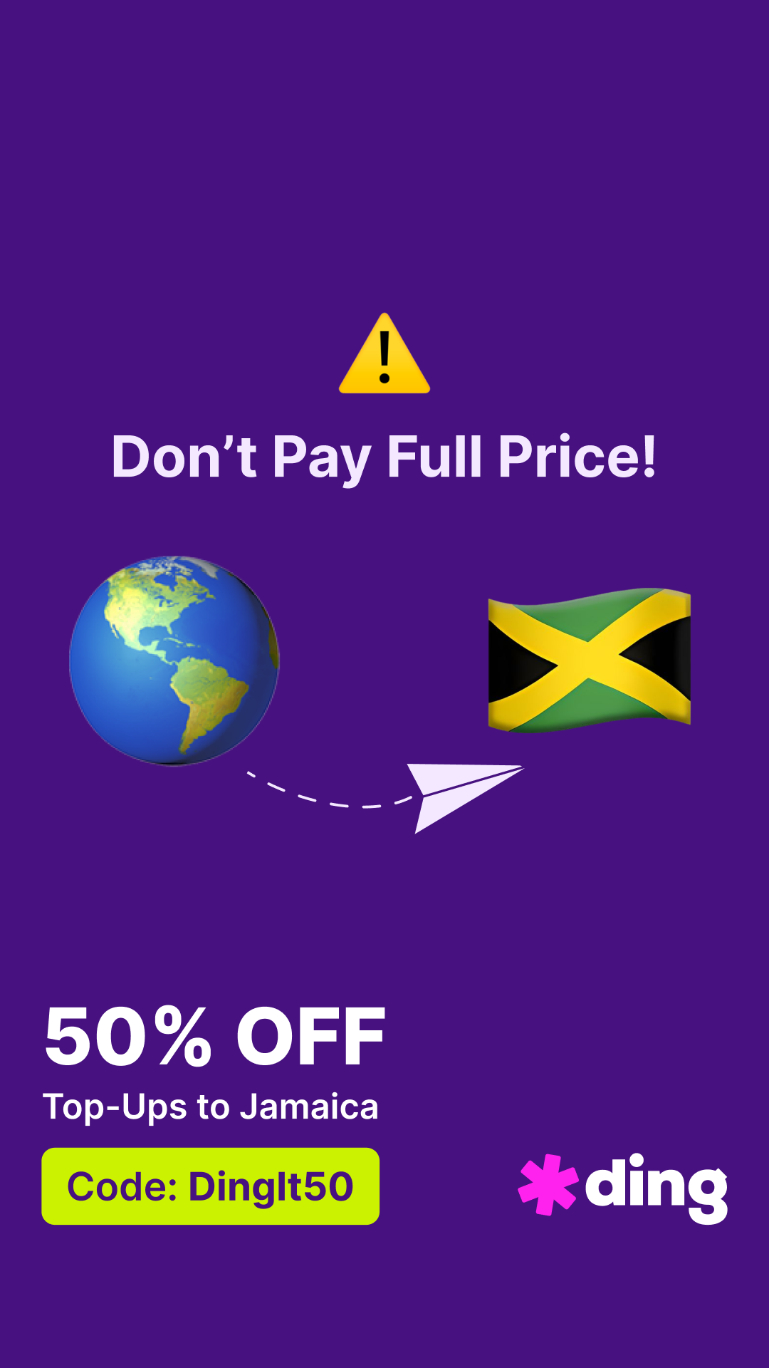 Ding Facebook ad