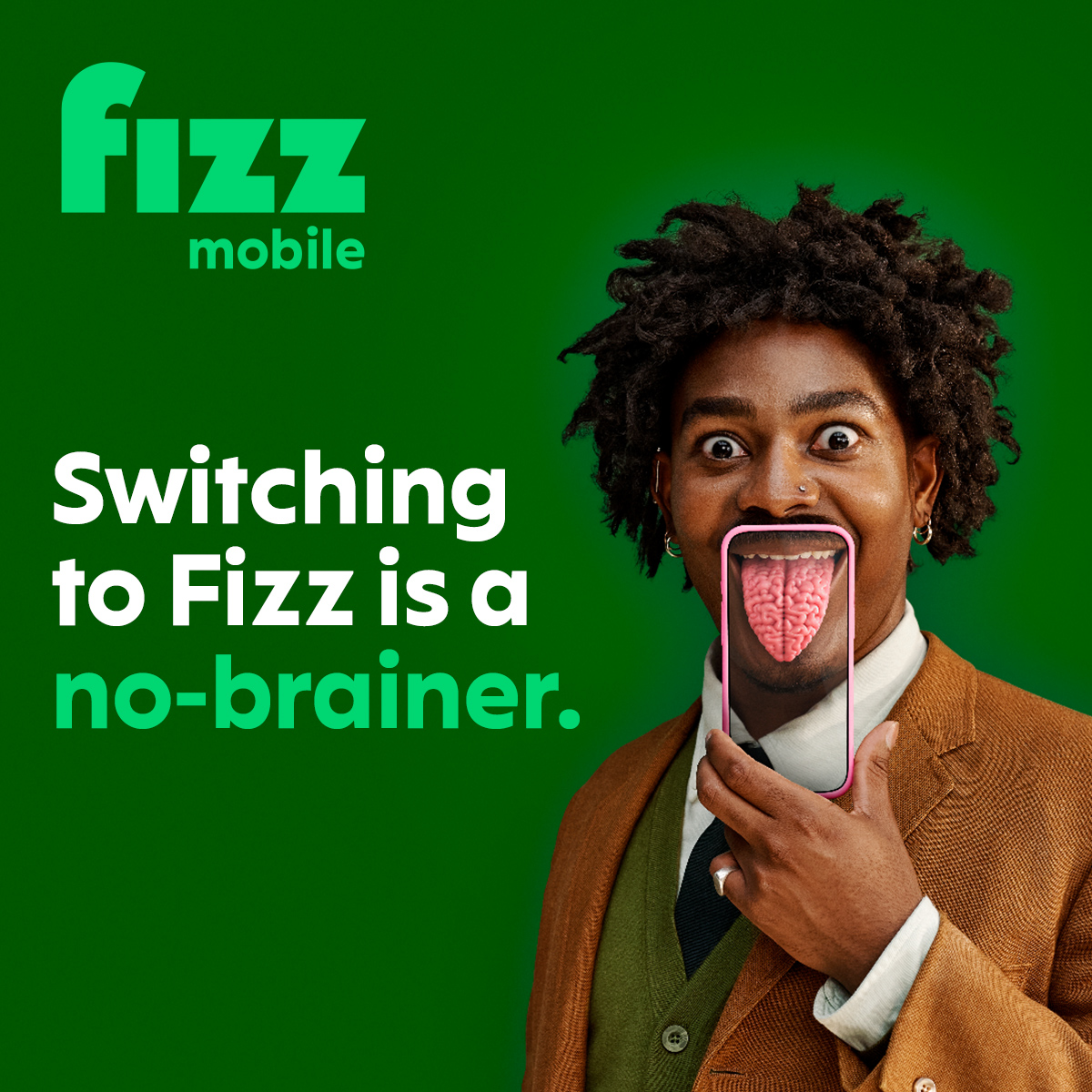 Fizz - English Facebook ad: Switching to Fizz is a no-brainer.