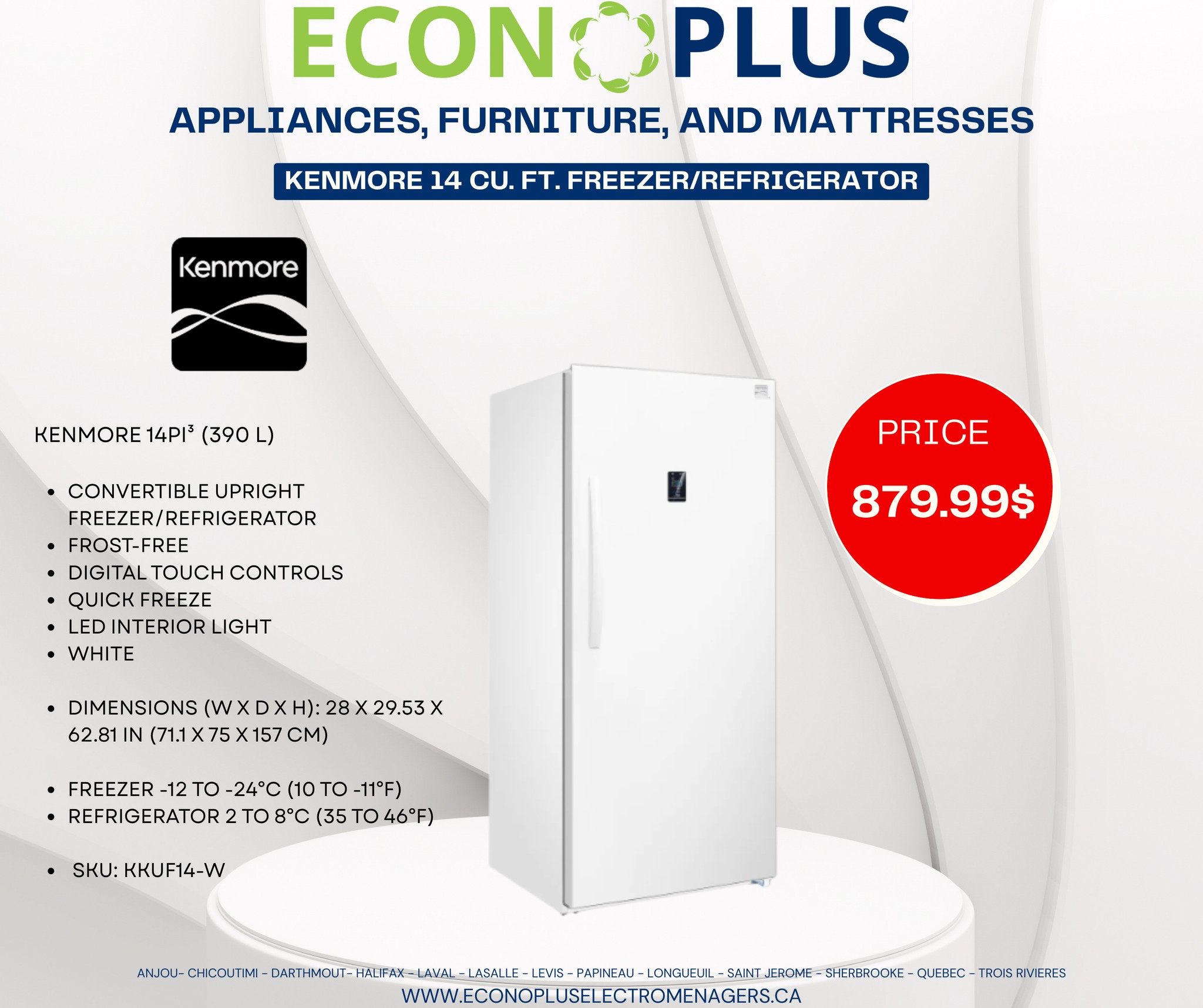 Econoplus Lasalle Facebook ad: Econoplus! Méga Vente Convertible…