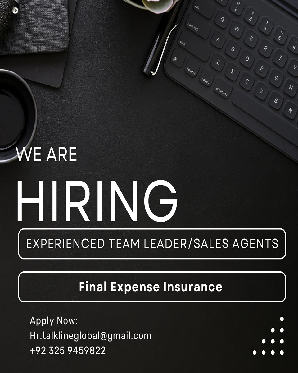 Talkline Global Facebook ad: We're Hiring Now! For our Final Expense Insurance campaign…