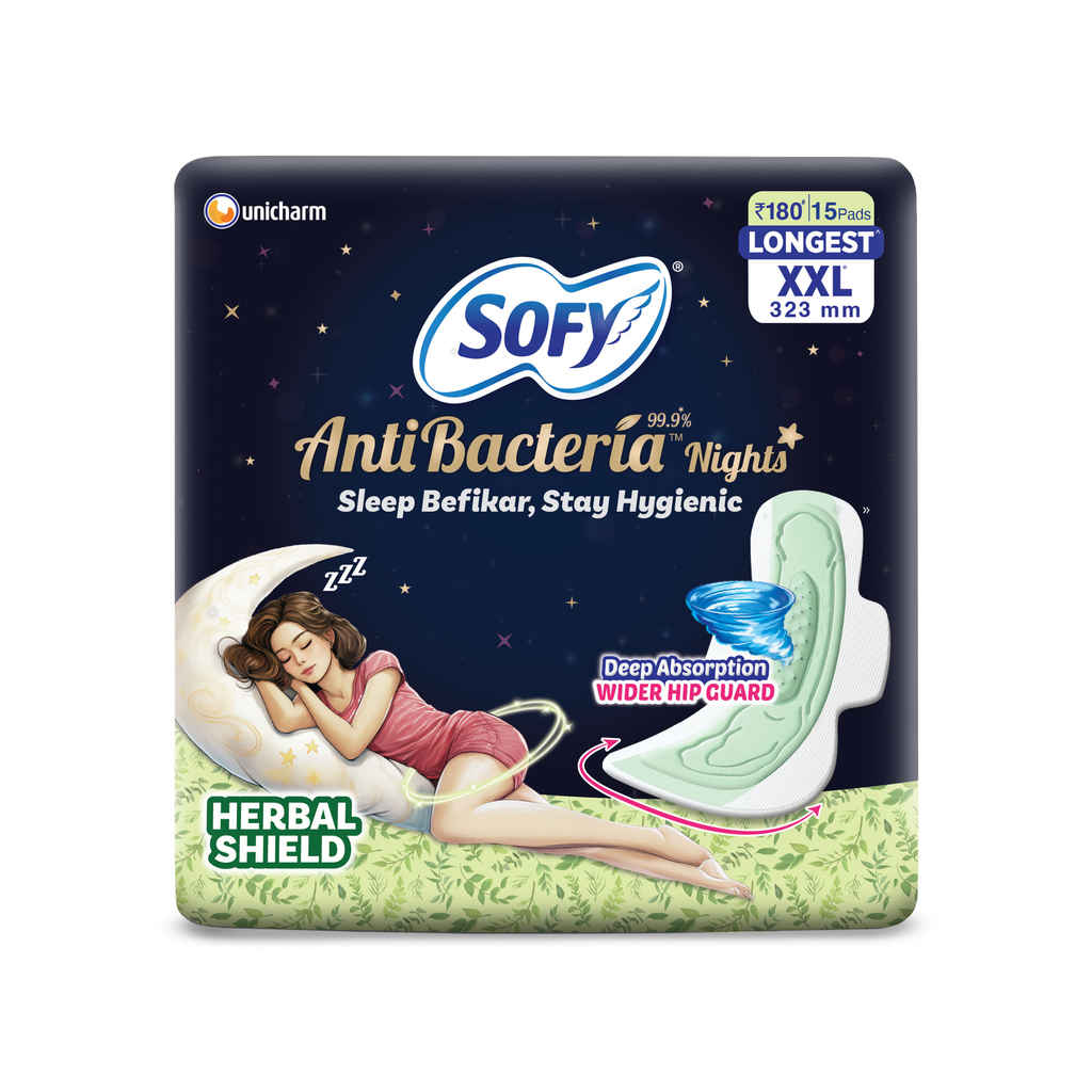 Sofy India Facebook ad: No midnight stress, no constant checks.