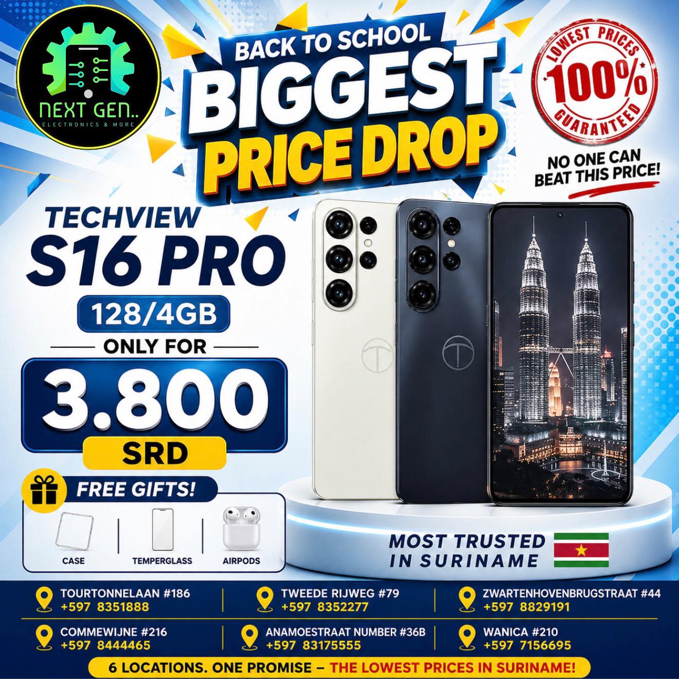 Next Gen Electronics N.V Facebook ad: BACK TO SCHOOL BIGGEST PRICE DROP!