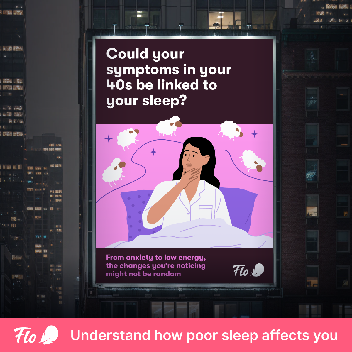 Flo Health App Facebook ad: Try Flo and never look back