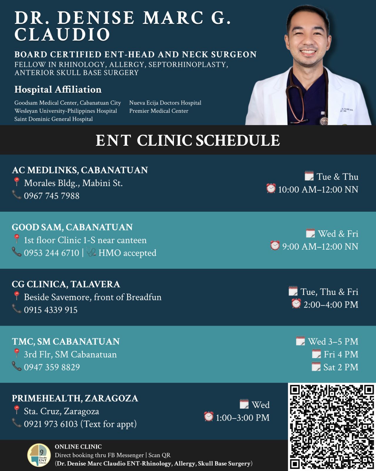 Dr. Denise Marc Claudio, ENT- Rhinology, Allergy, SkullBase Surgery Facebook ad