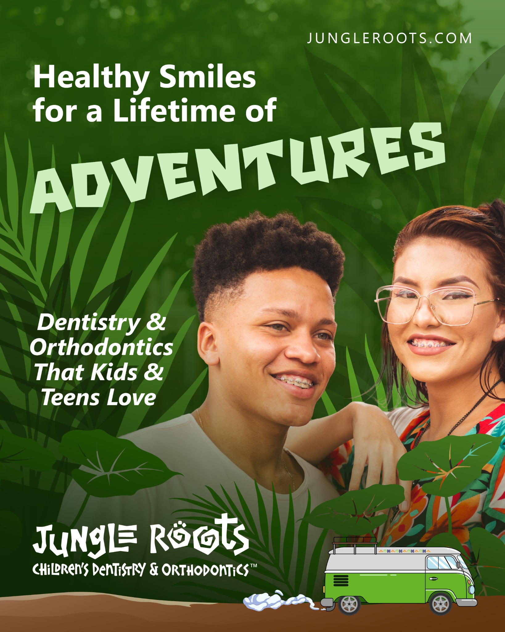 Jungle Roots Children's Dentistry Facebook ad from May 21, 2026