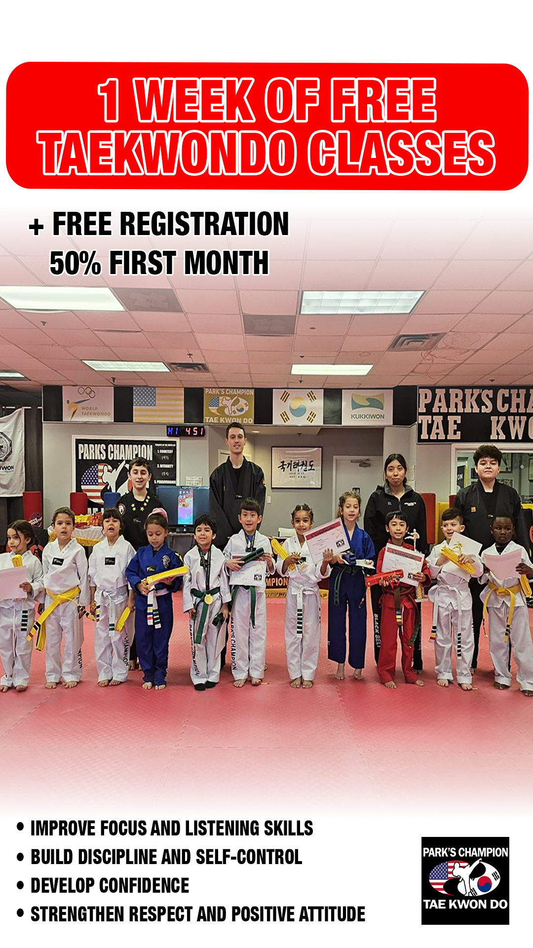 Park's Champion Taekwondo Center Facebook ad