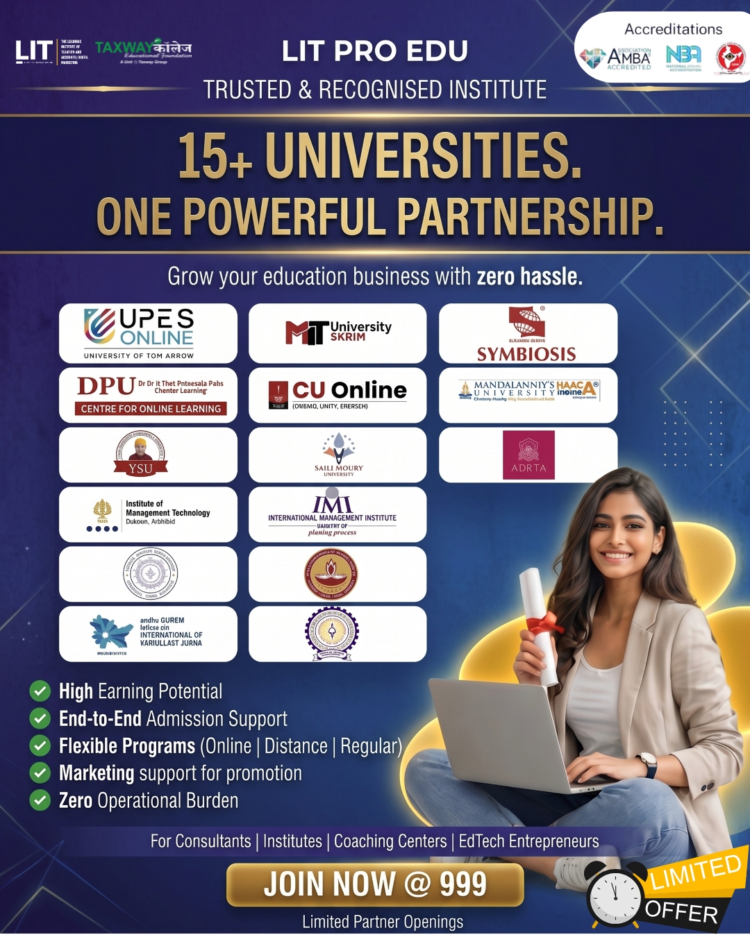LIT Pro Edu Facebook ad: Seats Filling Fast -Secure Your Spot Today @ ₹999