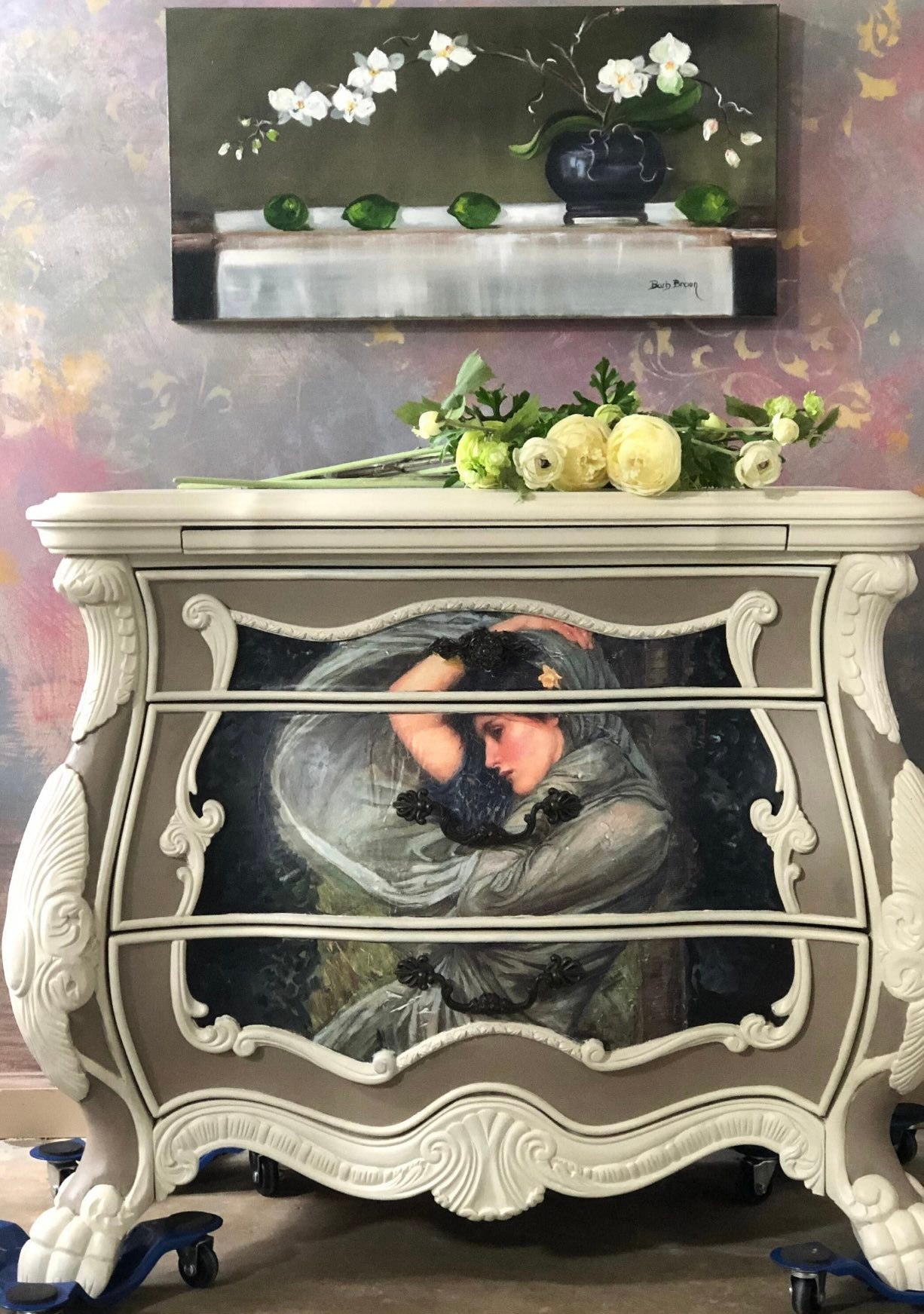 Barb Brown Canvas & Furniture Art Facebook ad: BarbBrownsFineArt - Etsy