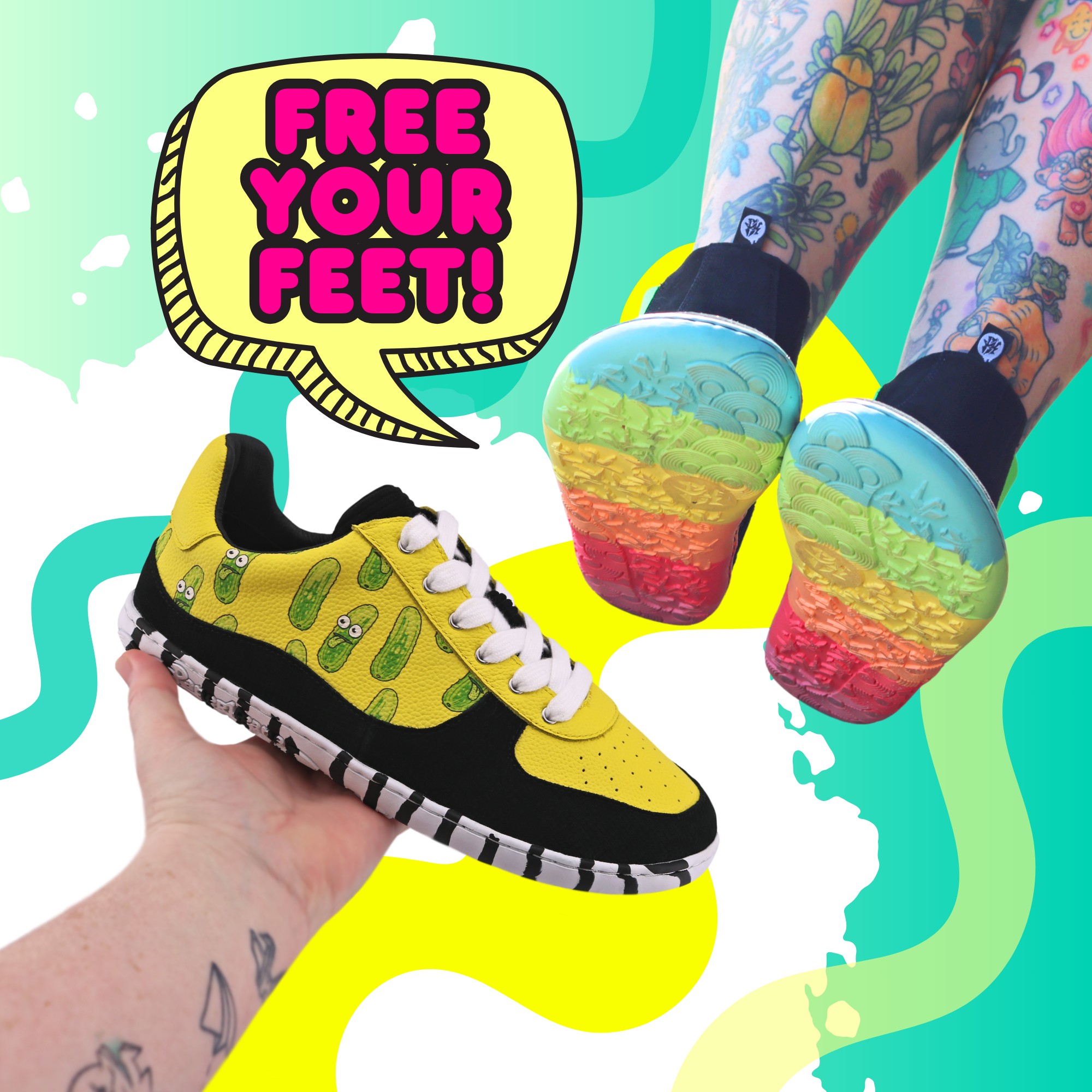 PaperKrane Facebook ad: Barefoot shoes don't have to be boring.