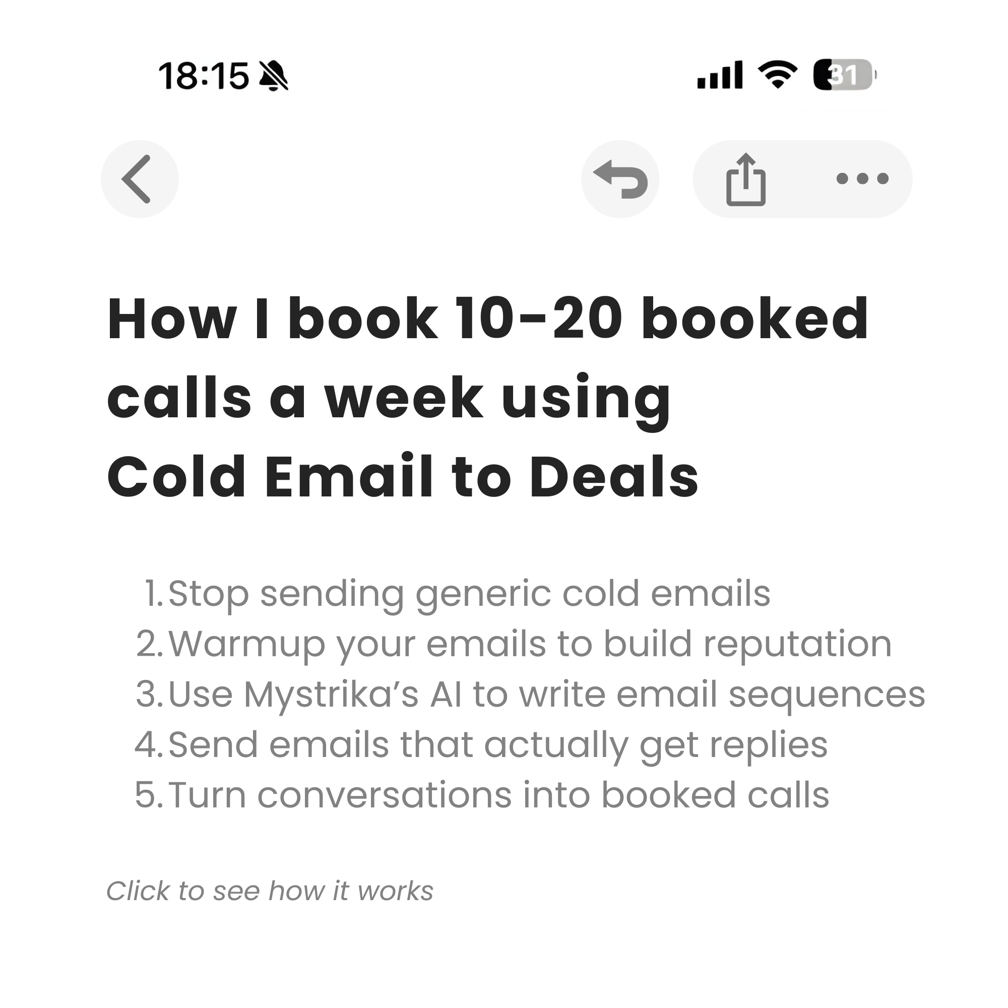 Mystrika Facebook ad