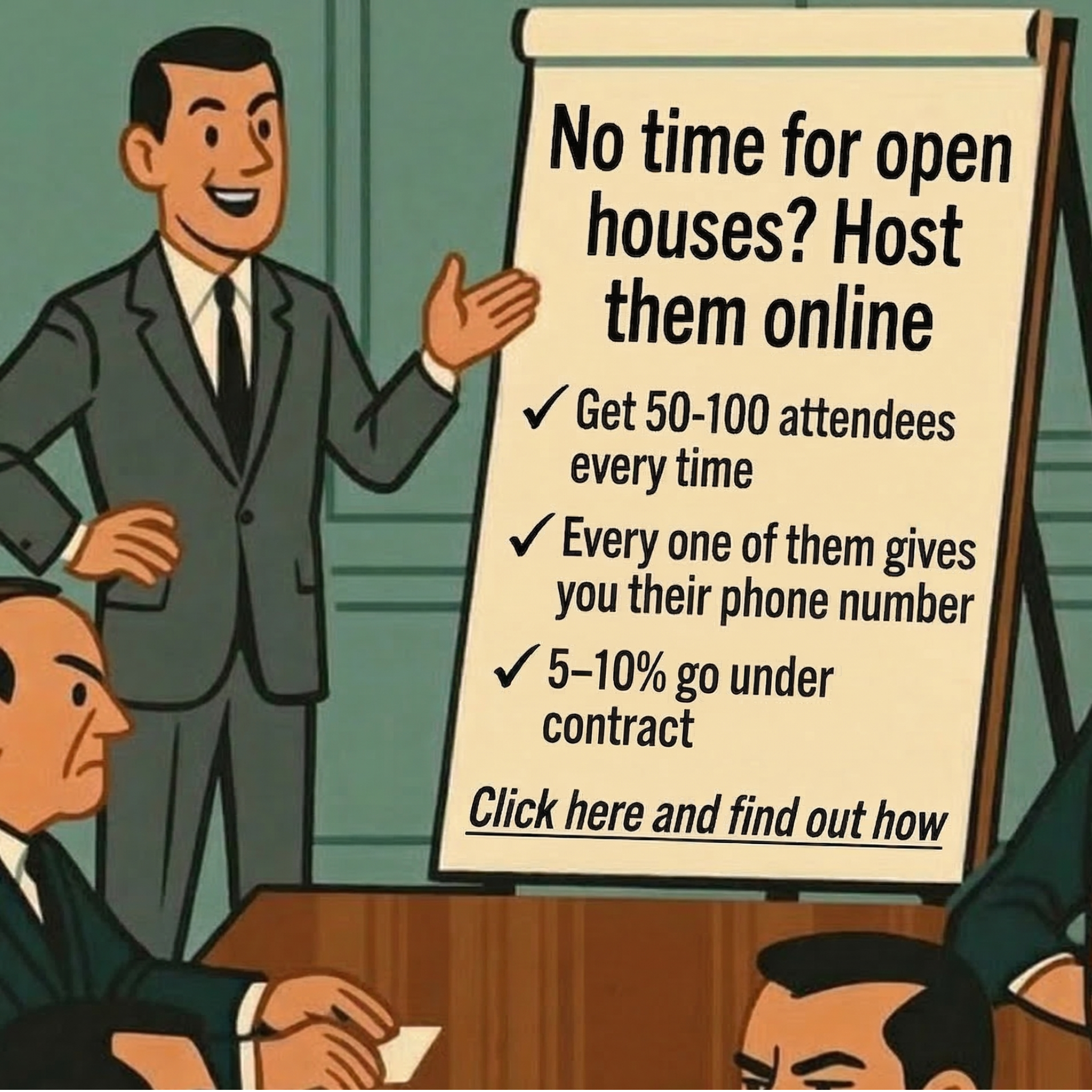 Real Estate Commissions On Demand Facebook ad: Webinar is the new open house, but better!