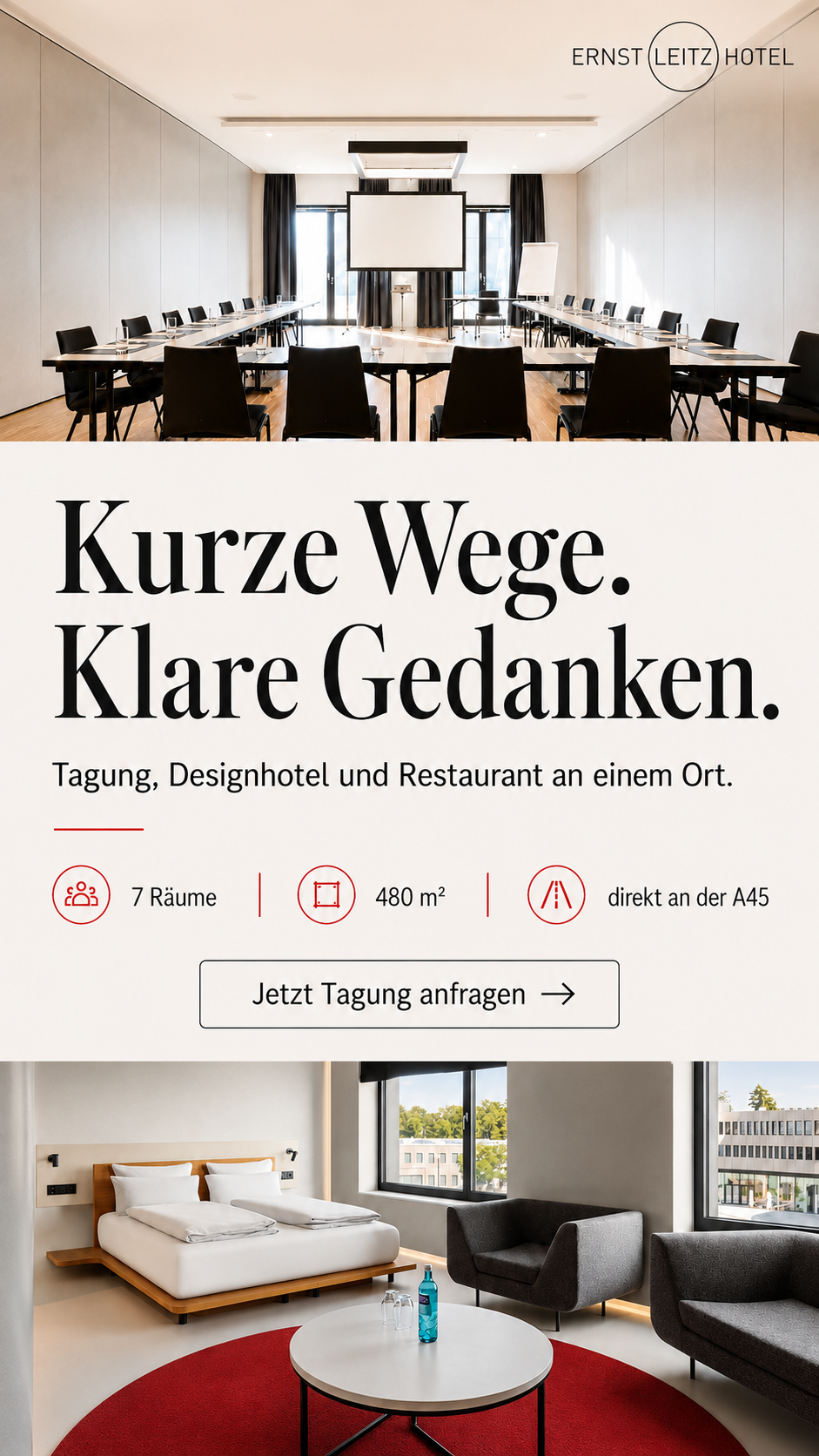 Ernst Leitz Hotel Facebook ad: Designhotel für Vertriebs- und Außendiensttagungen in der…