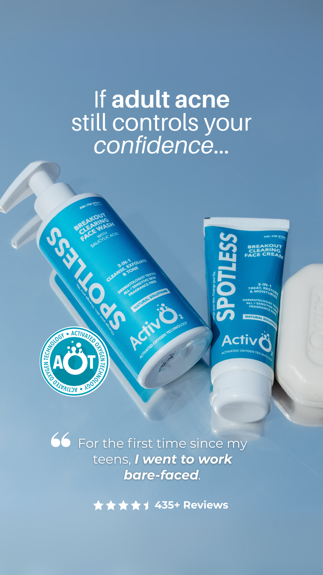 Activ O₂ Skincare Facebook ad from Dec 1, 2025