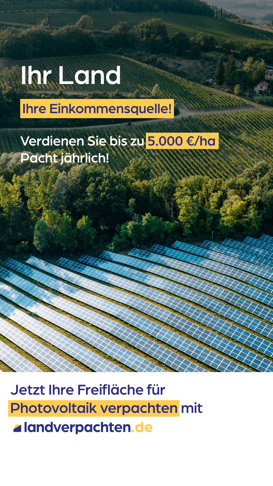 Landverpachten.de Facebook ad from Nov 5, 2025