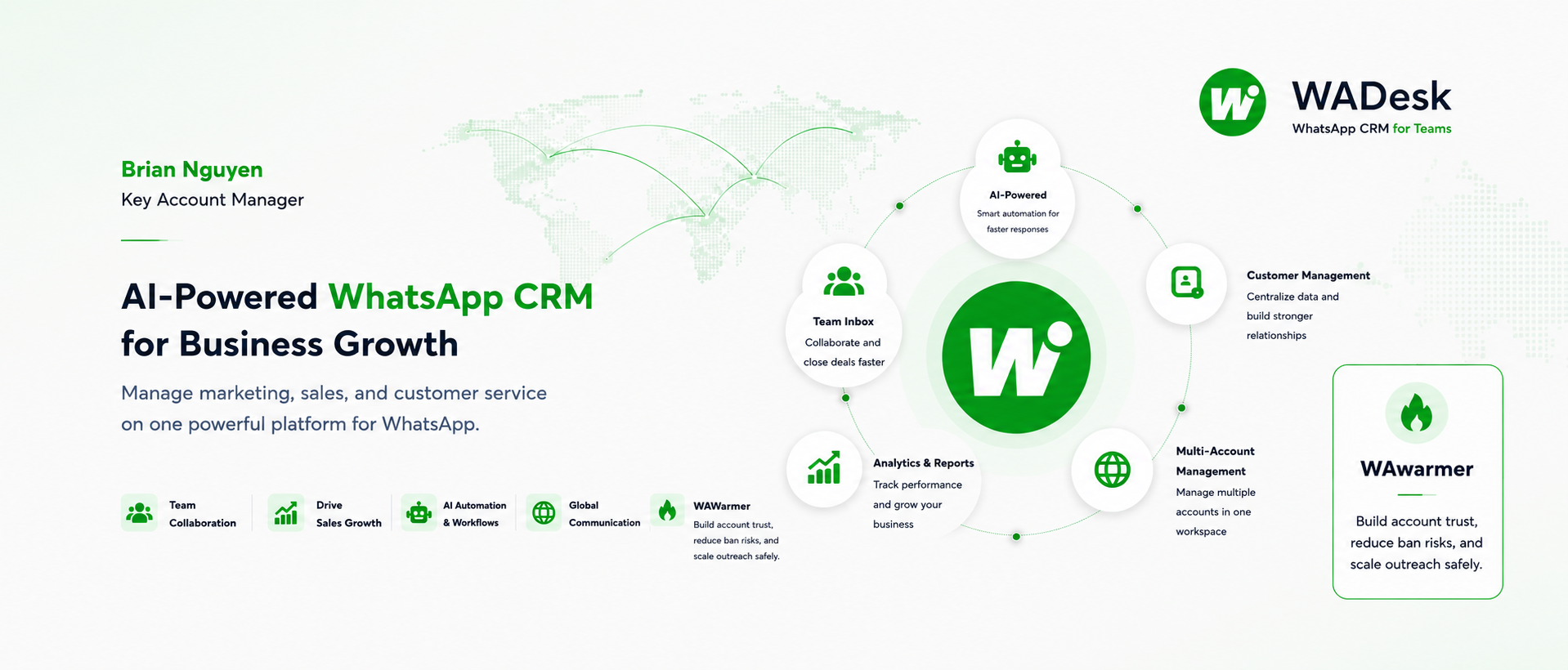 WADesk Vietnam Facebook ad: WhatsApp CRM for Business-manage sales and customer service…