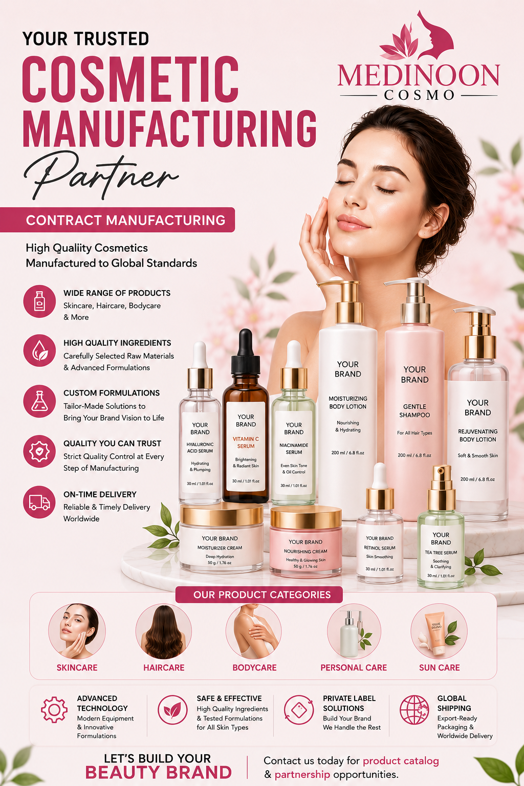 medinoon.pk Facebook ad: OEM & ODM Cosmetic Manufacturing