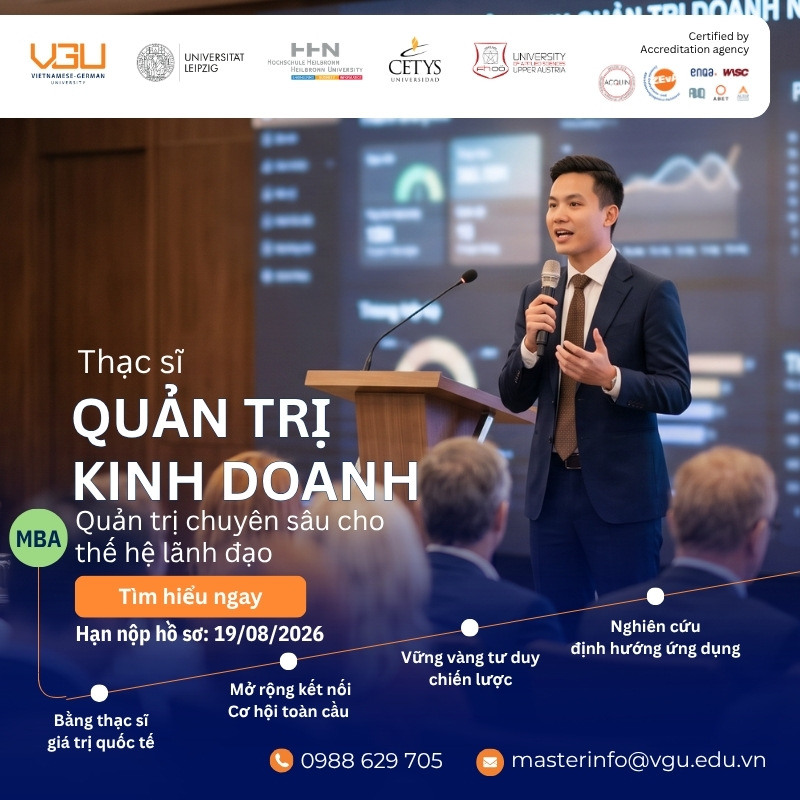 Master Program, Vietnamese-German University VGU Facebook ad: Trường Đại học Việt Đức | VGU Đại học công lập | Bình…