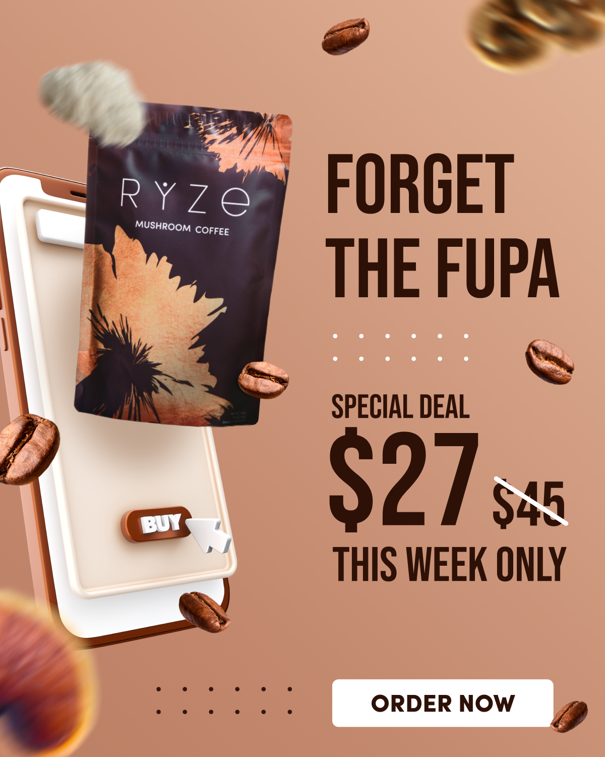 RYZE Superfoods Facebook ad