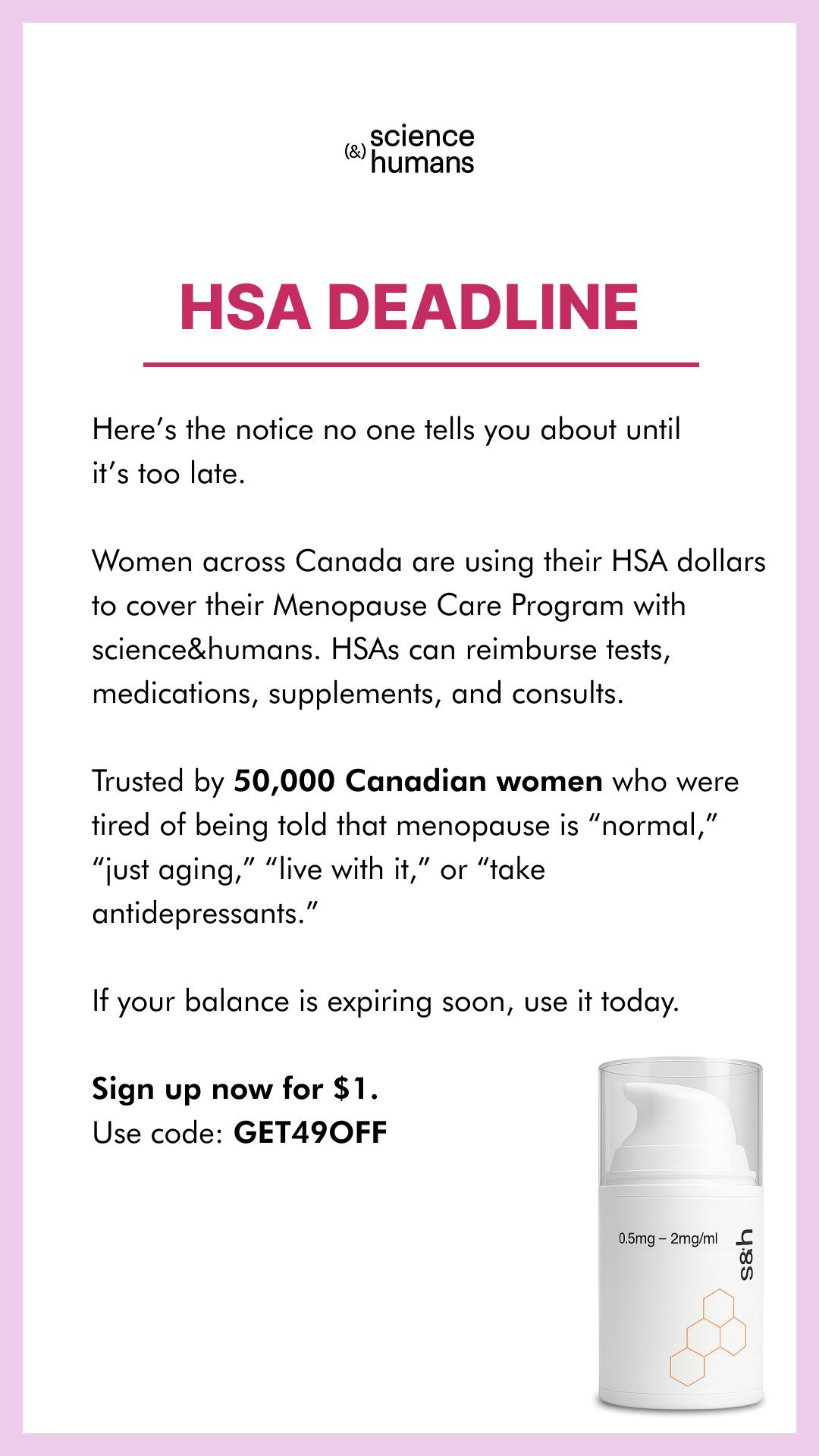 Science&Humans Facebook ad