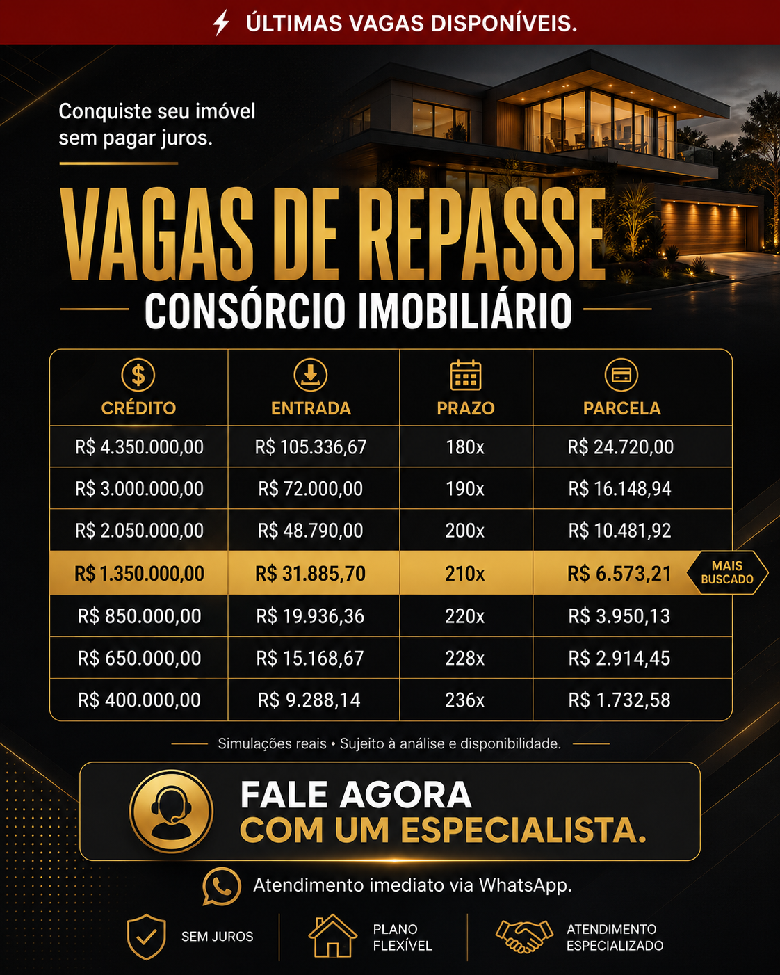 Leader Consórcios - LeaderCon Facebook ad: Ver cartas disponíveis!