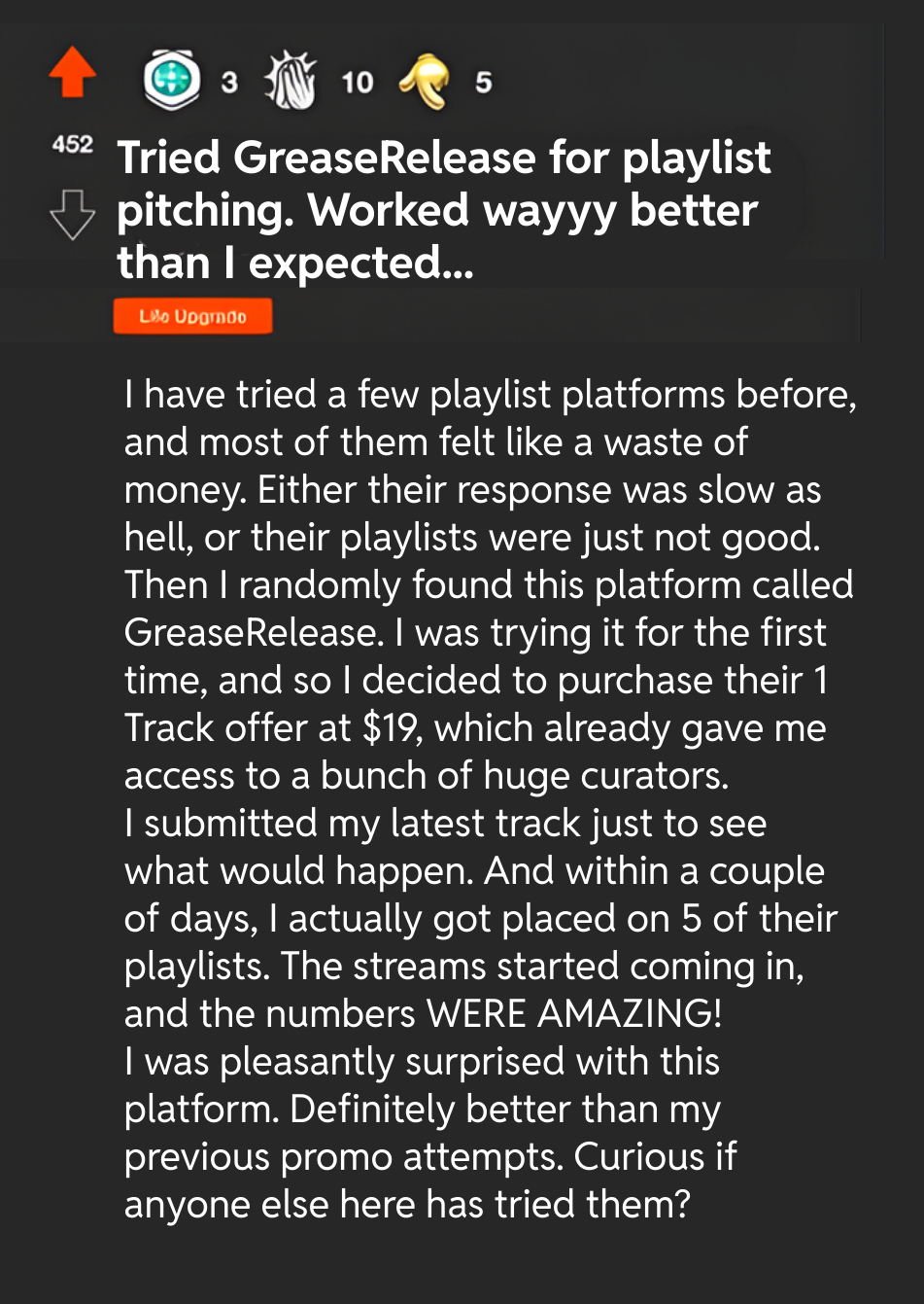 GreaseRelease Facebook ad