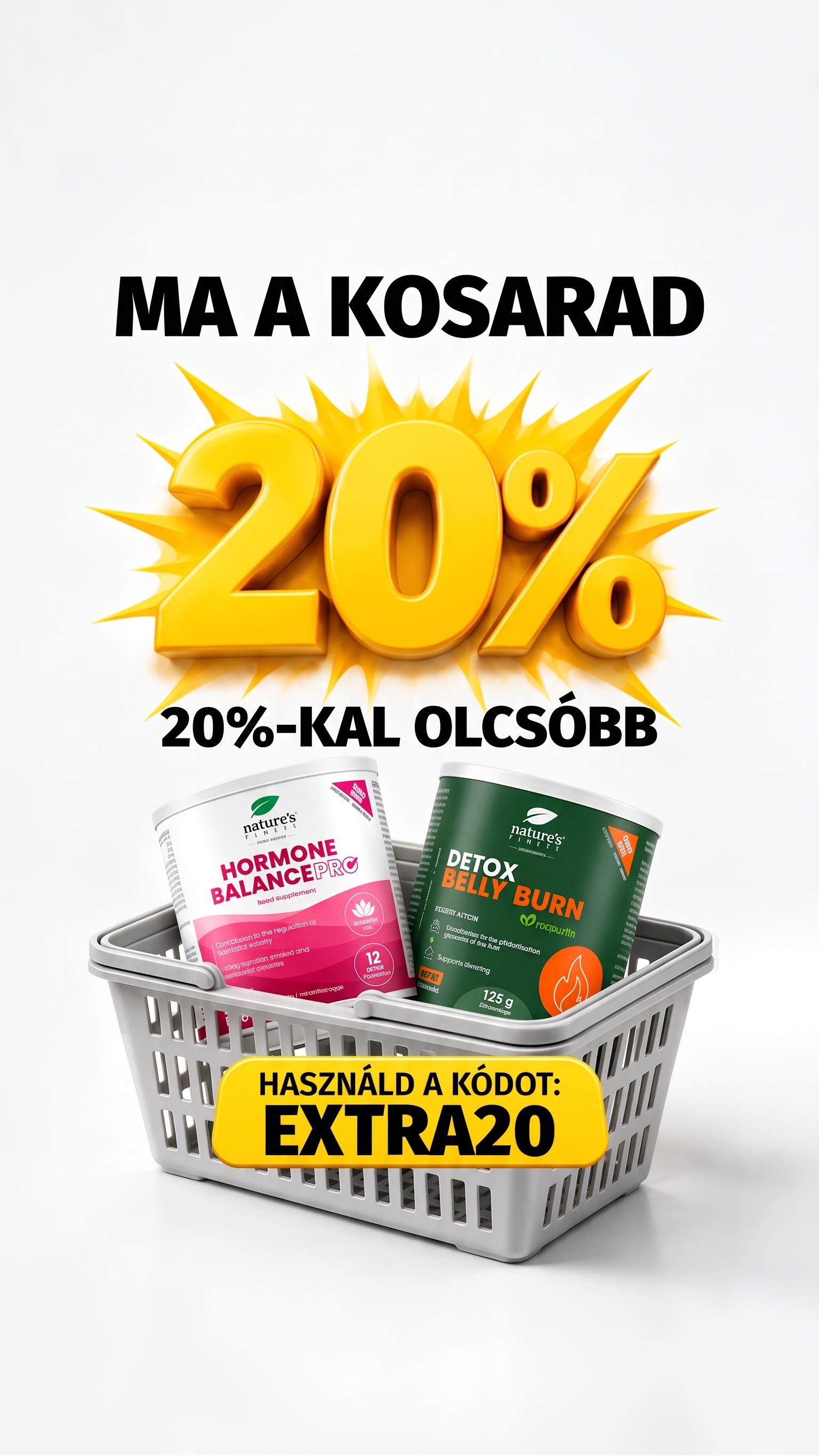 Nature's Finest Magyarország Facebook ad: 20% kedvezmény a teljes vásárlásra
