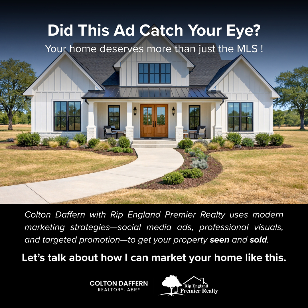 Colton Daffern - Rip England Premier Realty Agent Facebook ad: Modern Marketing Sells Homes