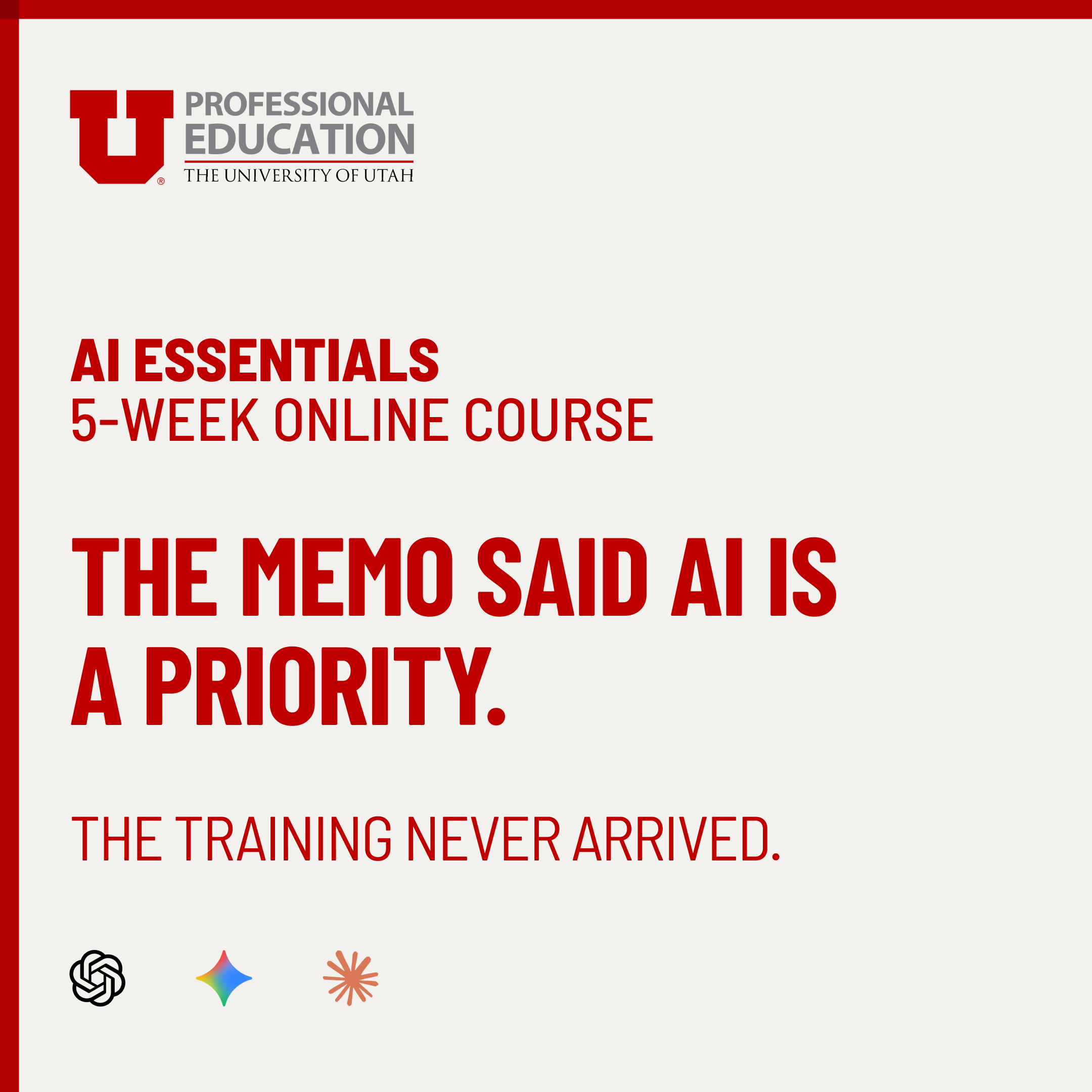 Professional Education at the University of Utah Facebook ad
