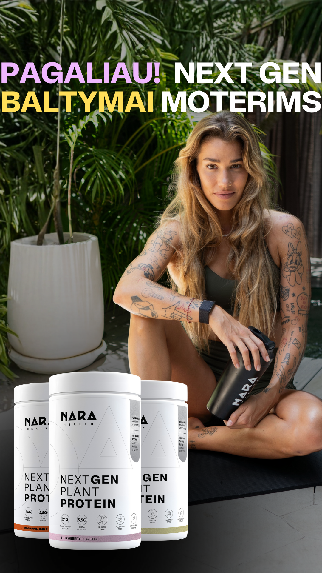 NARA.health Facebook ad: Desertas tavo raumenims: energija be cukrų
