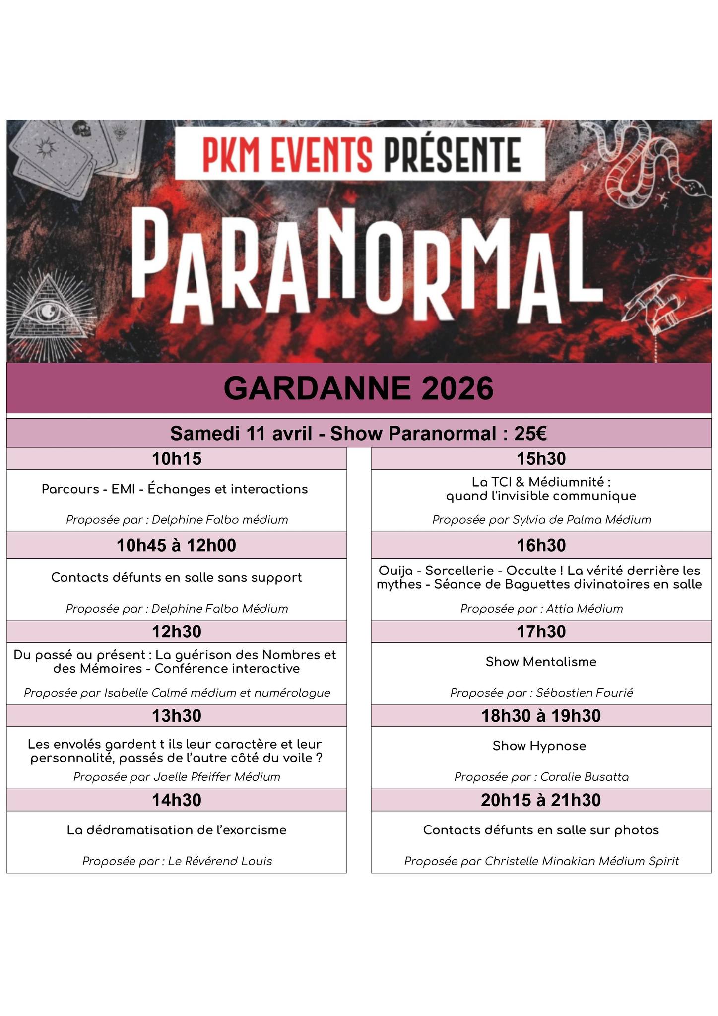 PKM Évènements PKM Events - bien-être & arts divinatoires Facebook ad