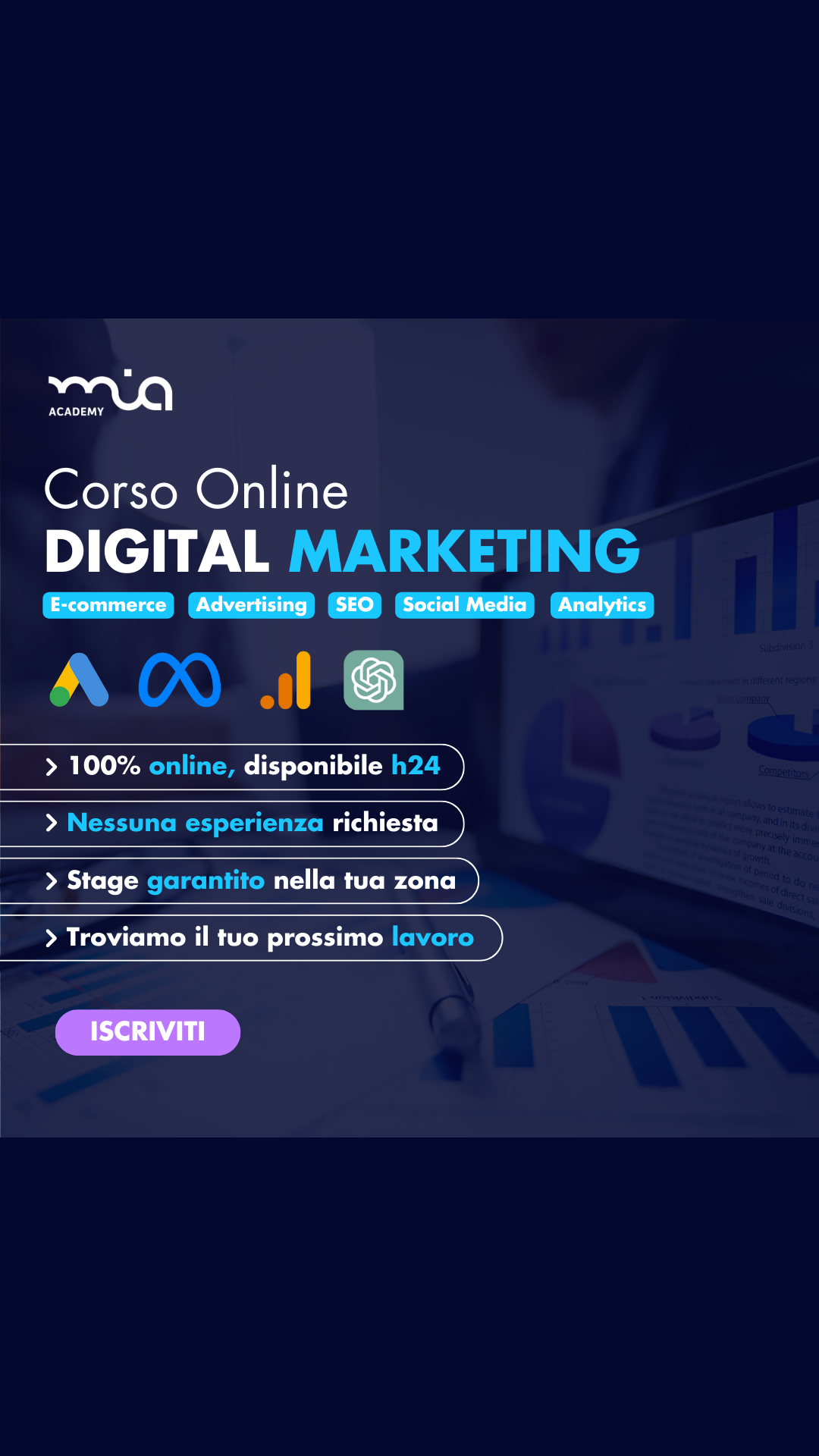 Mia Academy Facebook ad