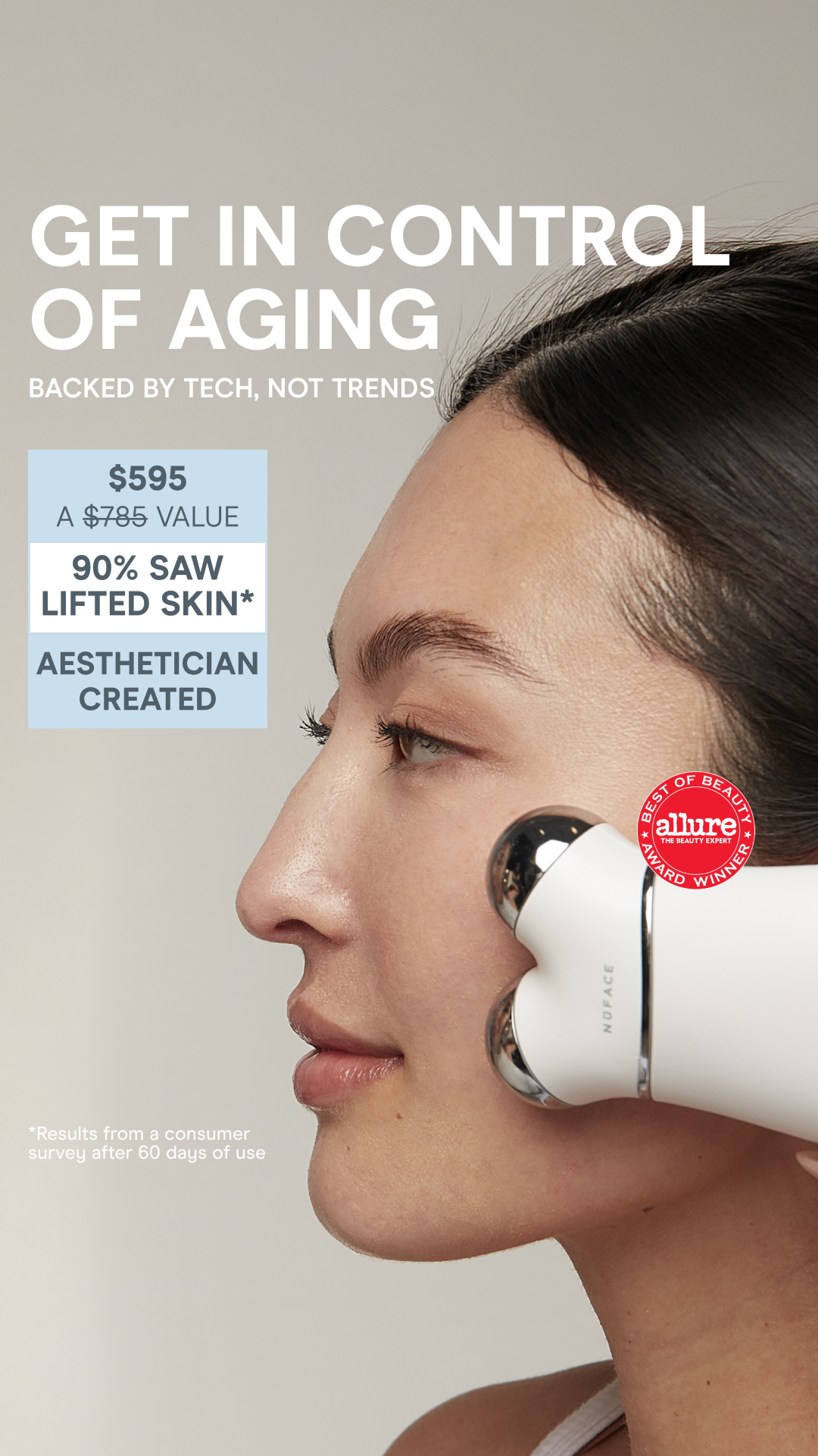 NuFACE Facebook ad