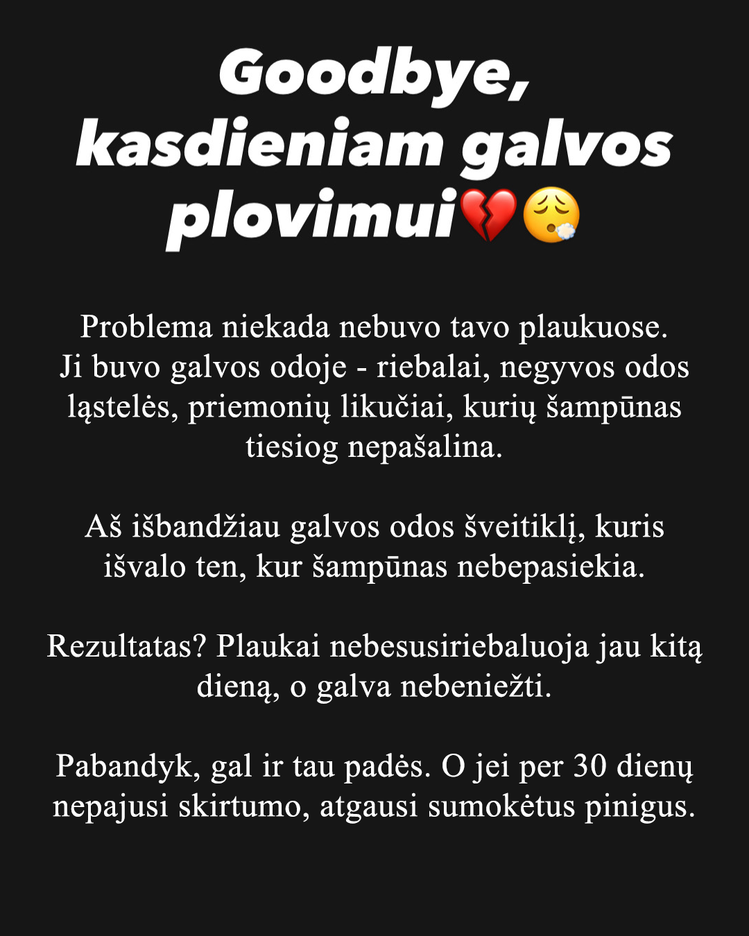 Tavo Šampūnas Facebook ad