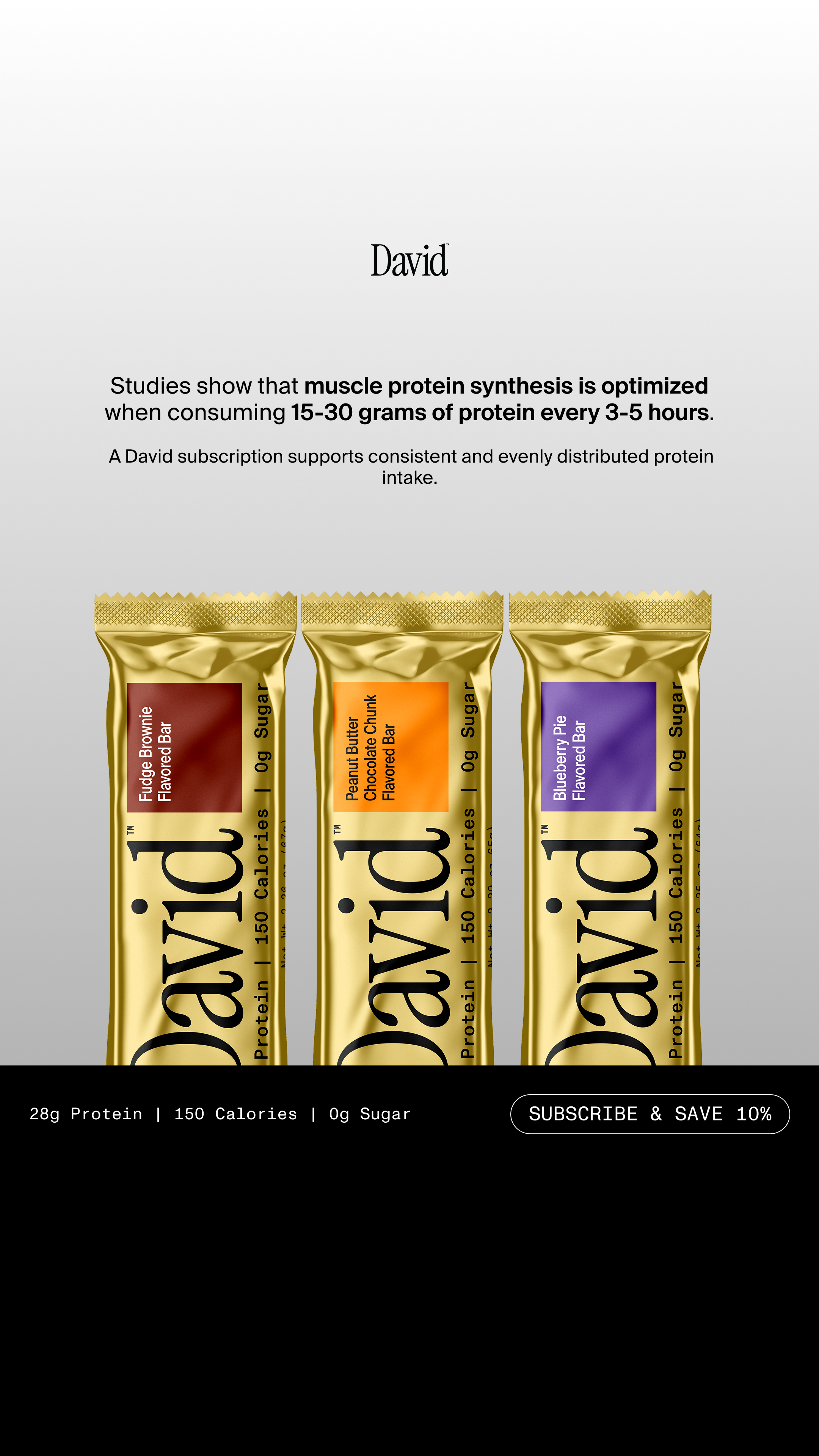 David Protein Facebook ad