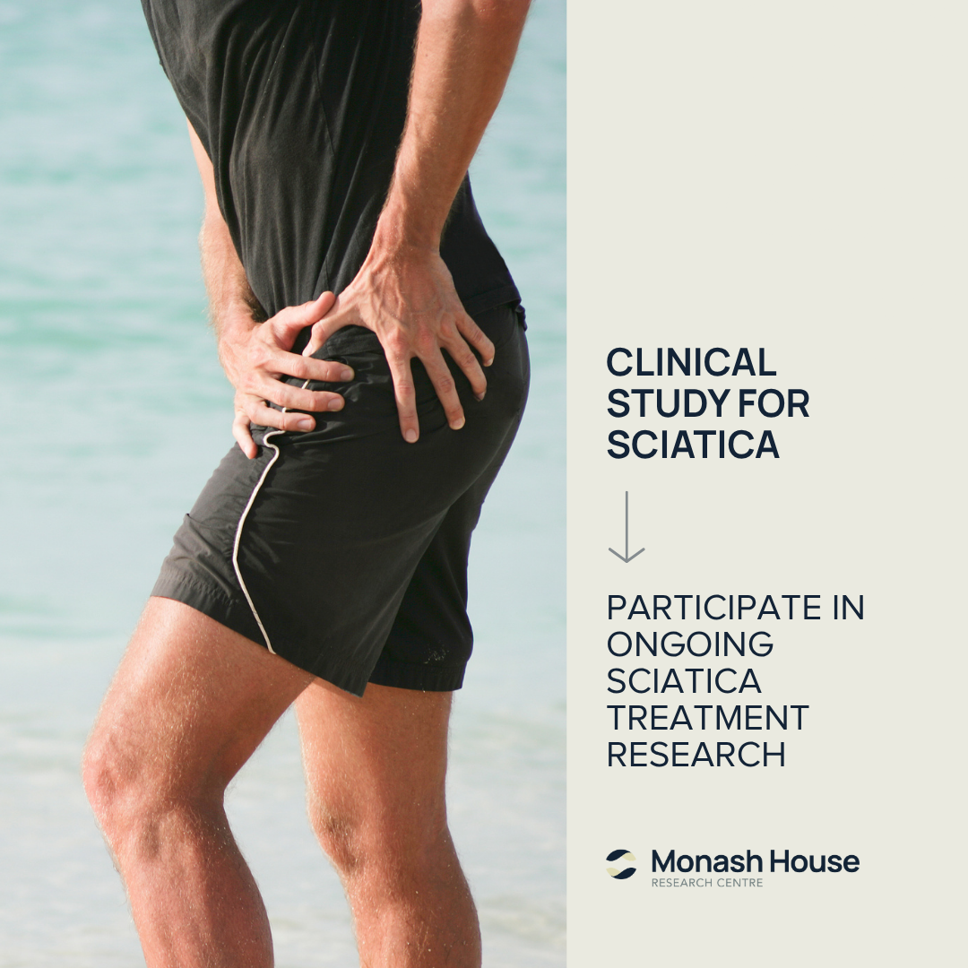 Monash House Research Centre Facebook ad: Could You Be Eligible for a Sciatica Research Study?