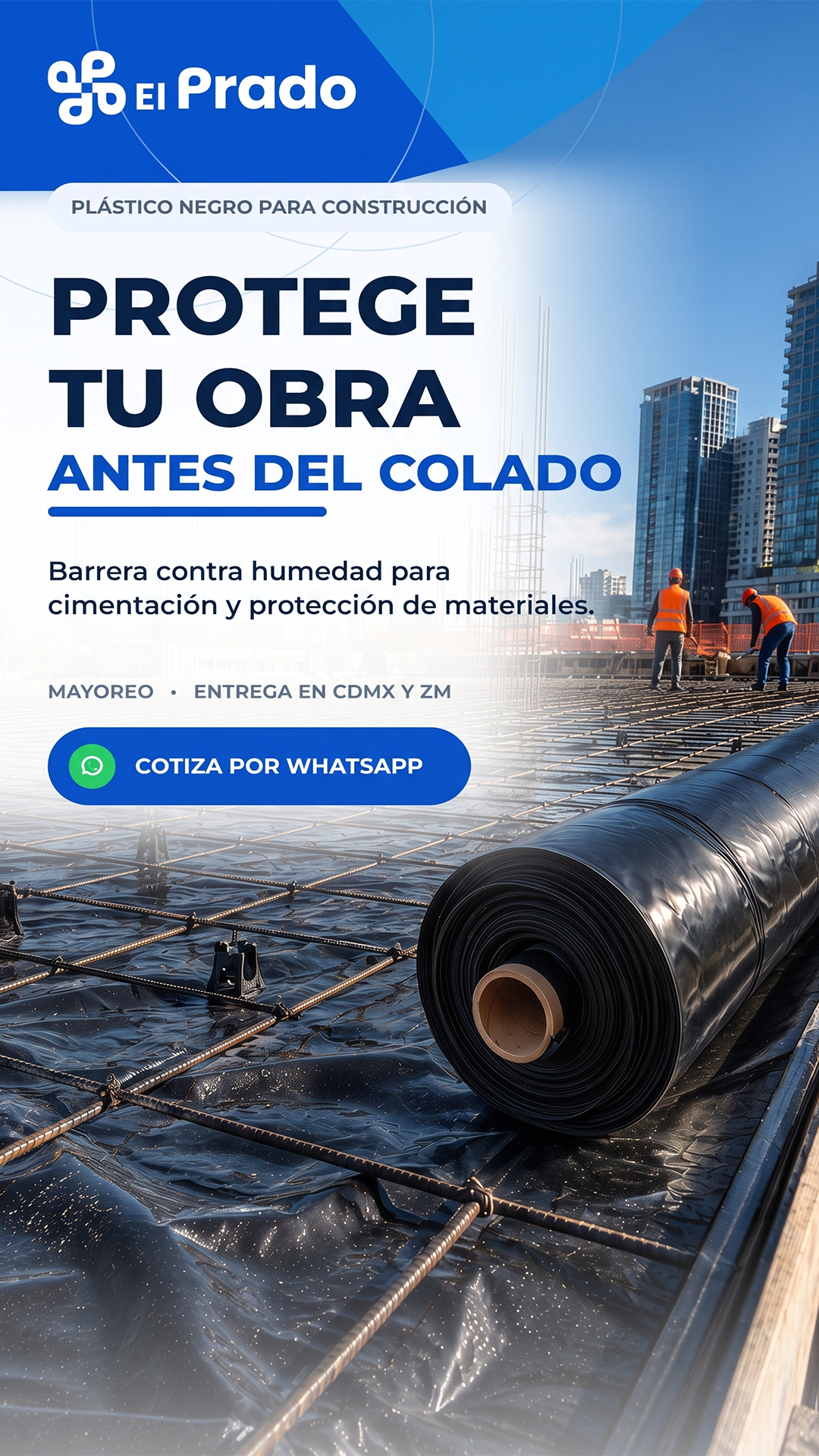 El Prado - Bolsas, Empaques y Productos de Higiene Institucional Facebook ad: Plástico negro para tu obra