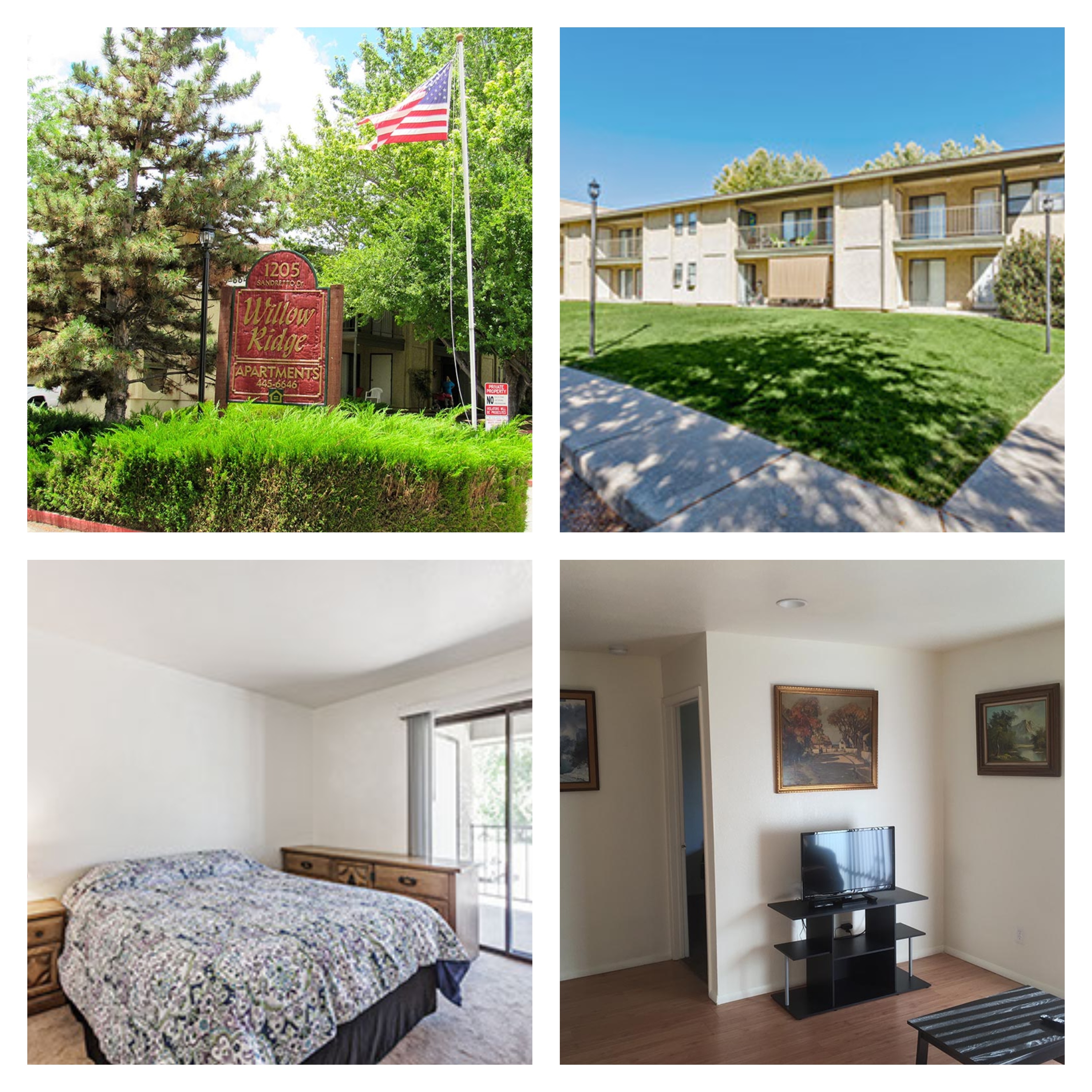 Willow Ridge Apartments Facebook ad: Spacious 1 BD | 2 BD Apt.