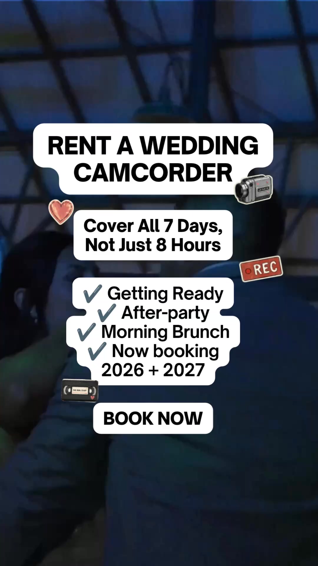 Luv Film Facebook ad: Rent a wedding camcorder