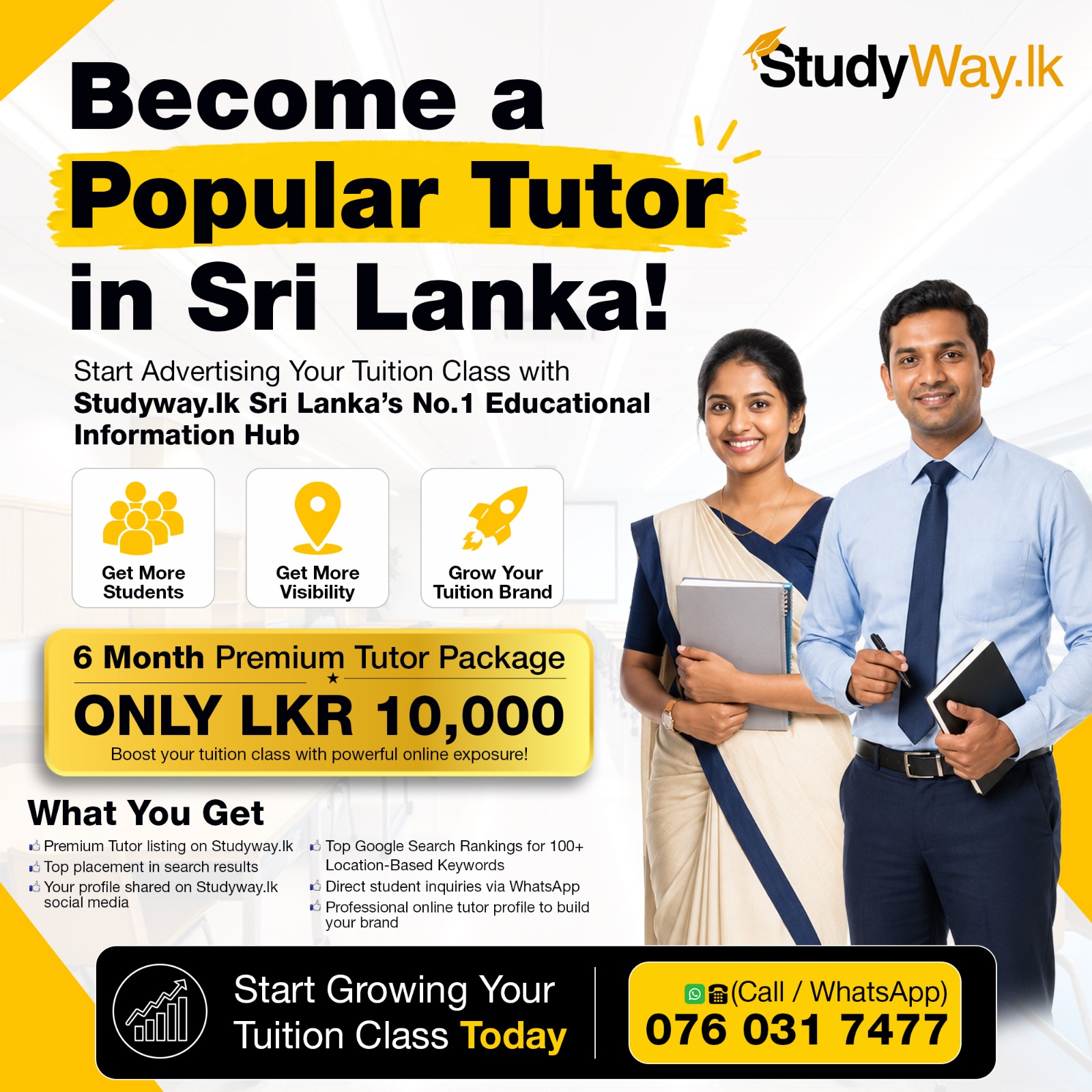 Studyway.lk Facebook ad: Get More Students on Studyway.lk