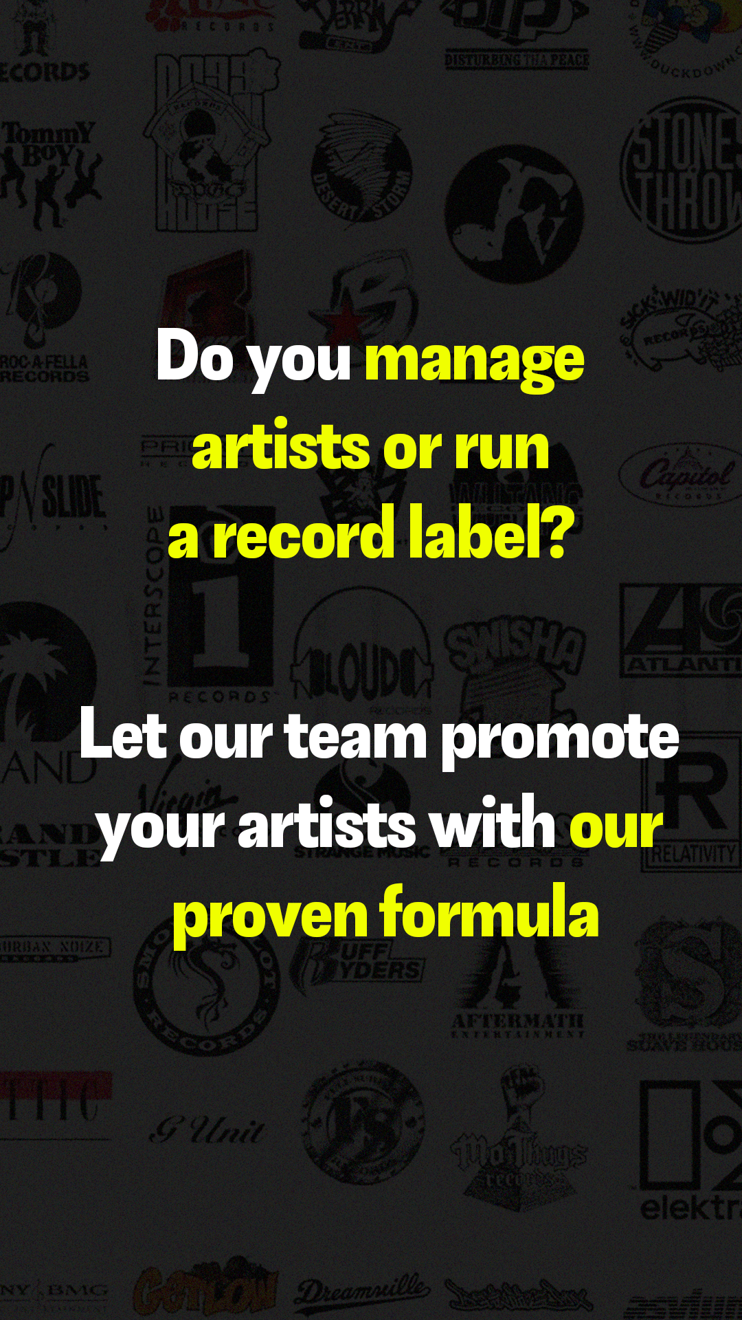 Moshpit Media Facebook ad: The Secret Formula Labels Use to Grow Their Artists