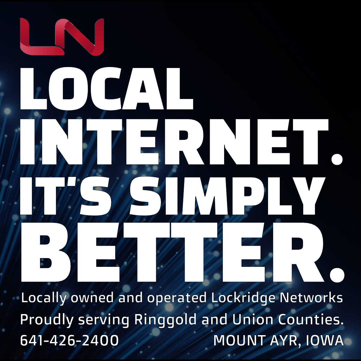 Lockridge Networks Facebook ad: We're Lockridge Networks, the ONLY locally owned and…