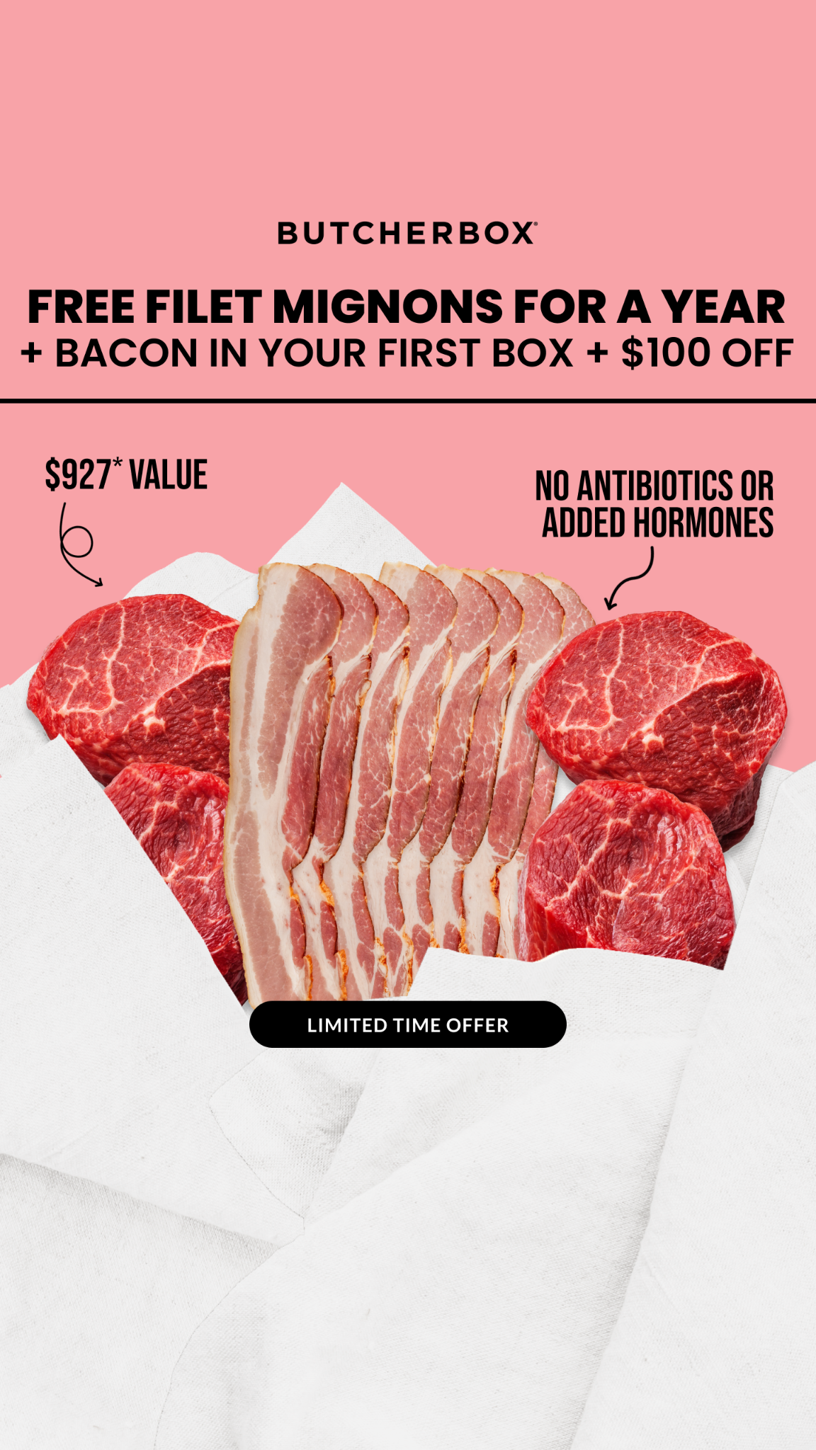 ButcherBox Facebook ad