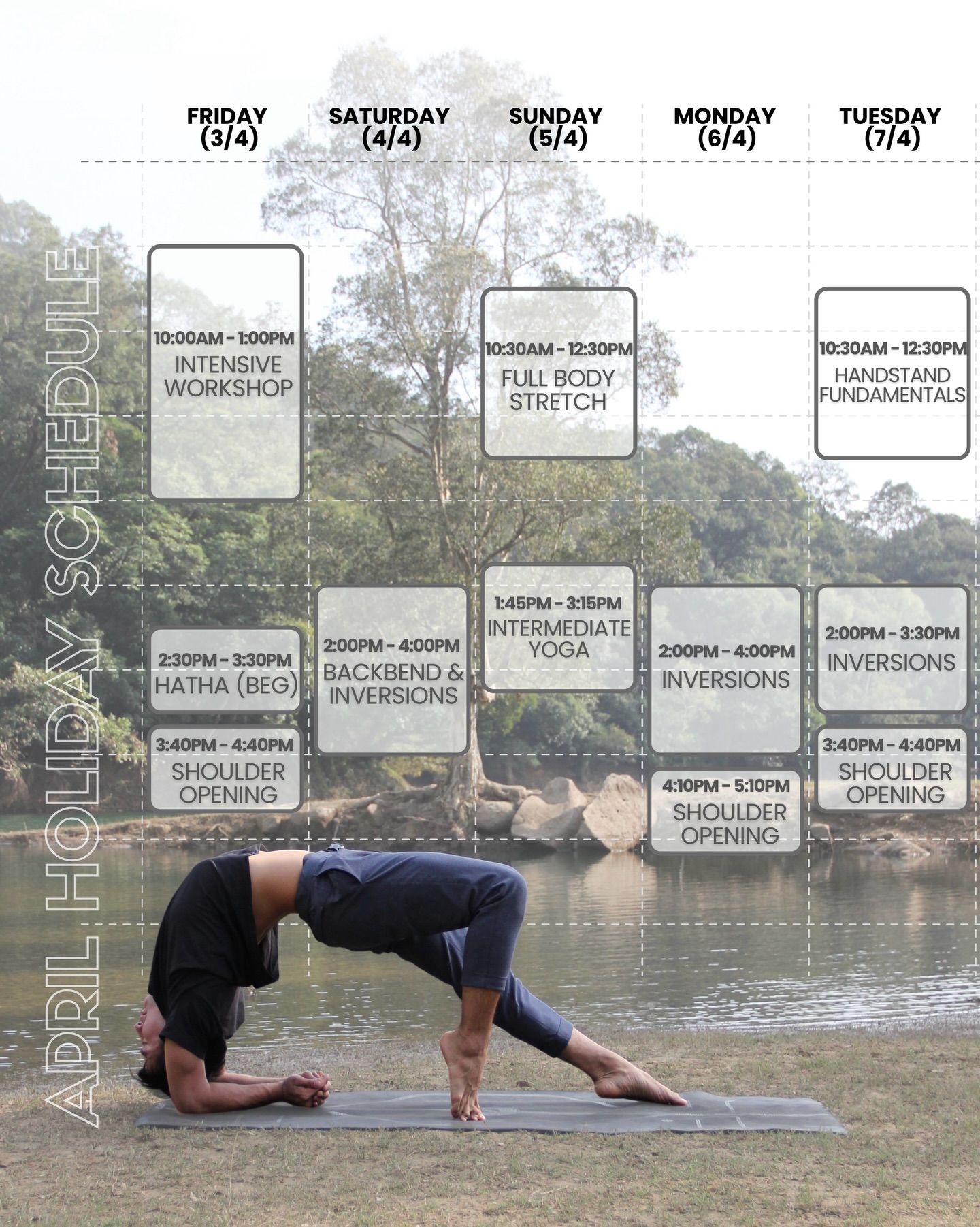 thewoodyogahk Facebook ad: Make the most of your long Easter break…