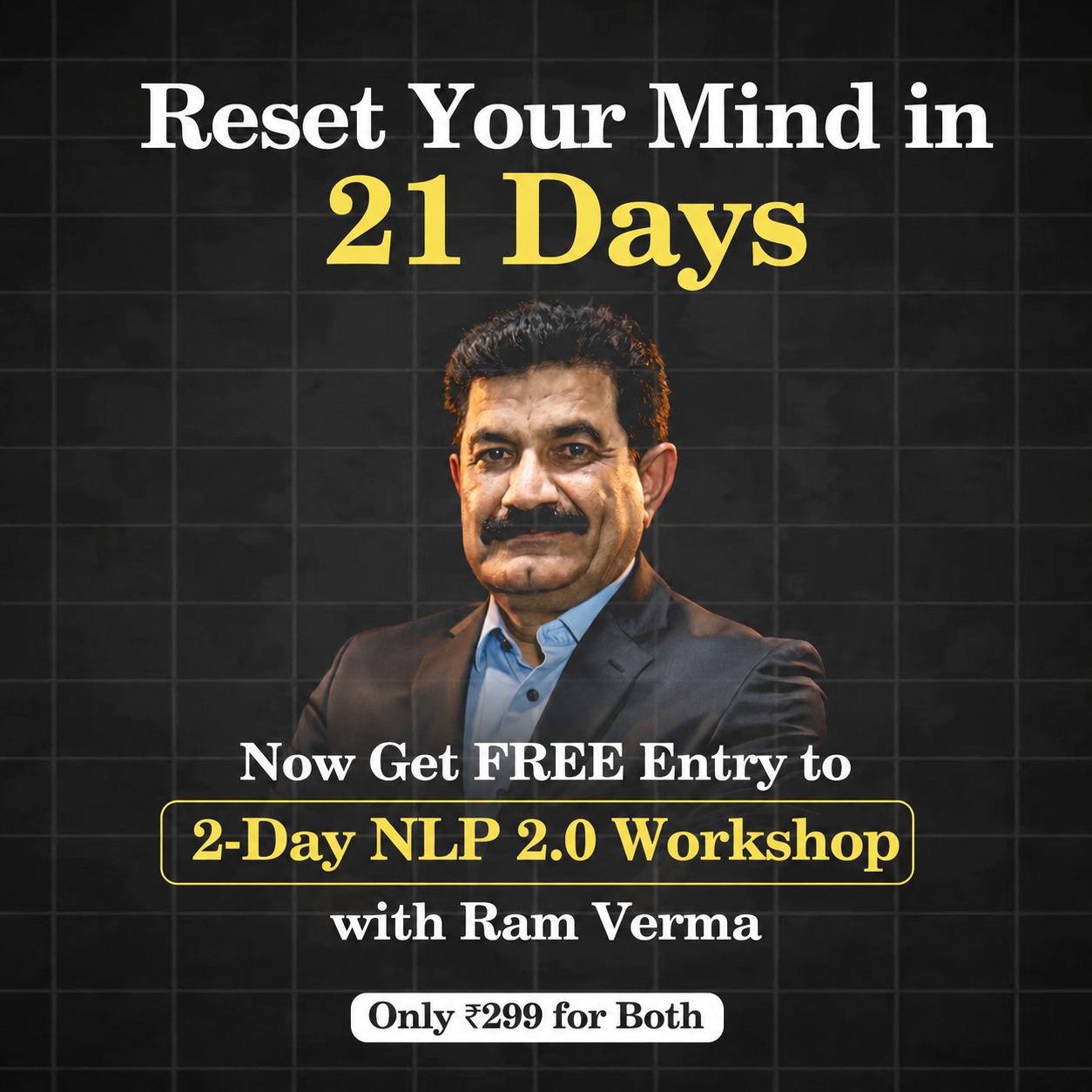 Ram Verma Facebook ad: Join Our 21-Day Life Transforming Challenge!