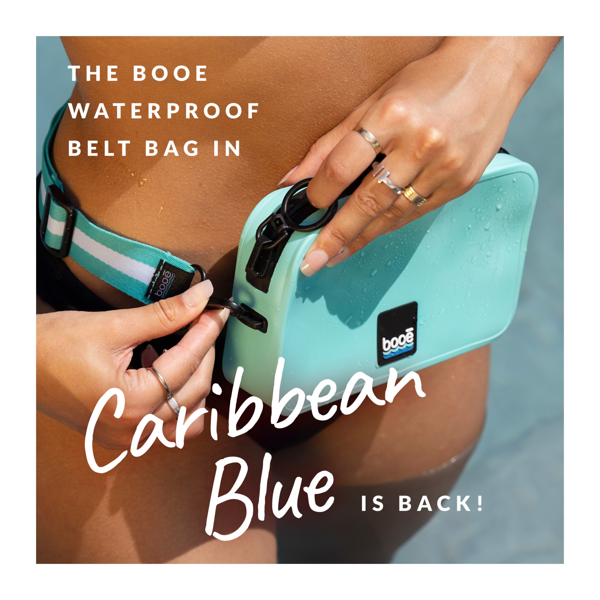 Booē Facebook ad: Caribbean Blue Restock