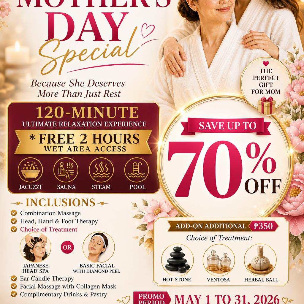 Sunrise Wellness Spa Makati Branch Facebook ad: Mother’s Day Promo