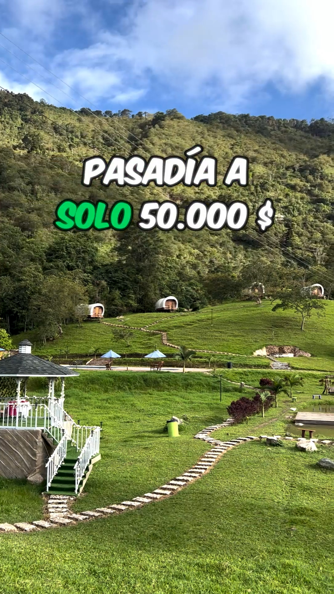 Vuriloche Ecolodge Facebook ad: ¿Plan de pasadía por $50mil?